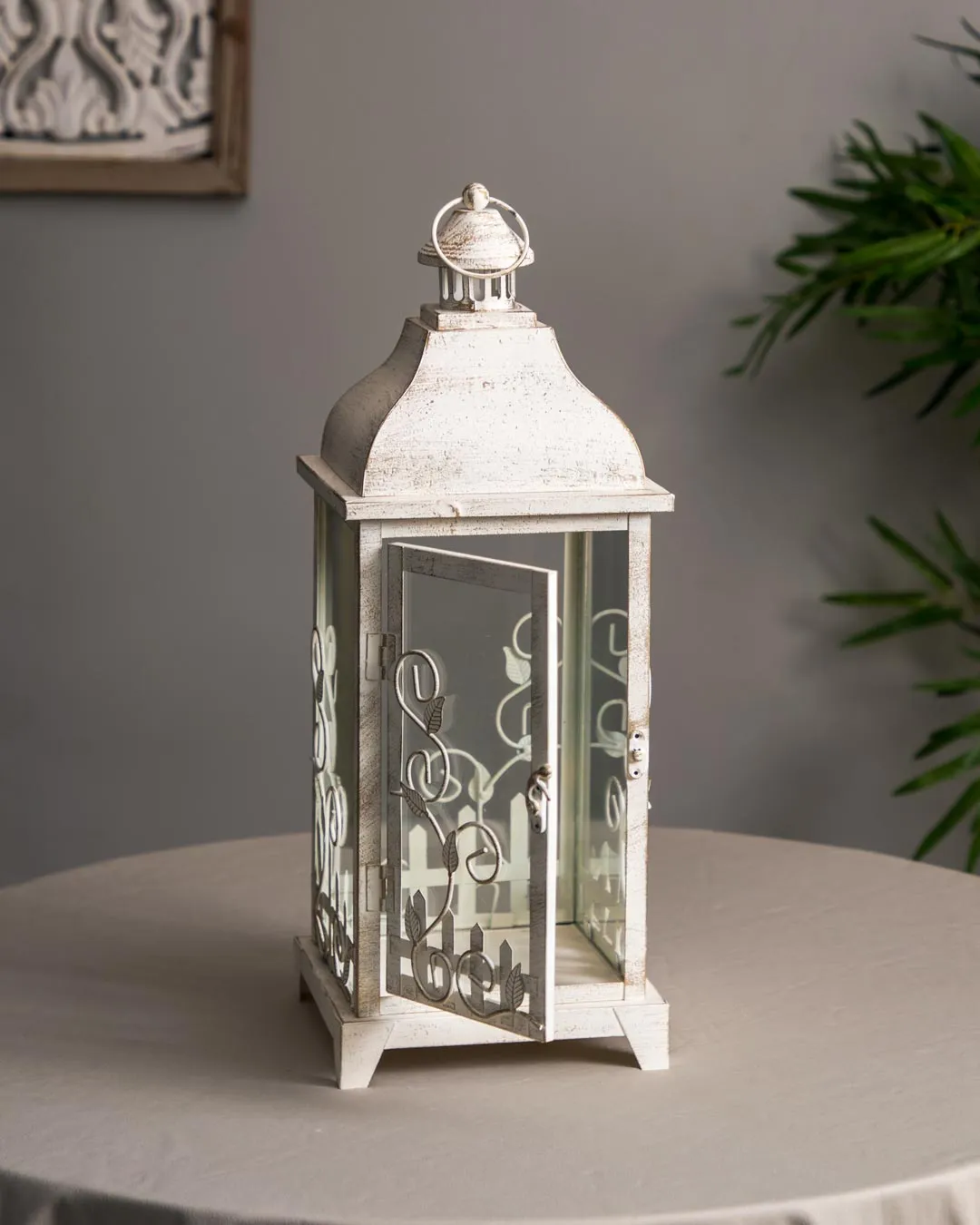 Albescent Vintage Hanging Lantern - Large