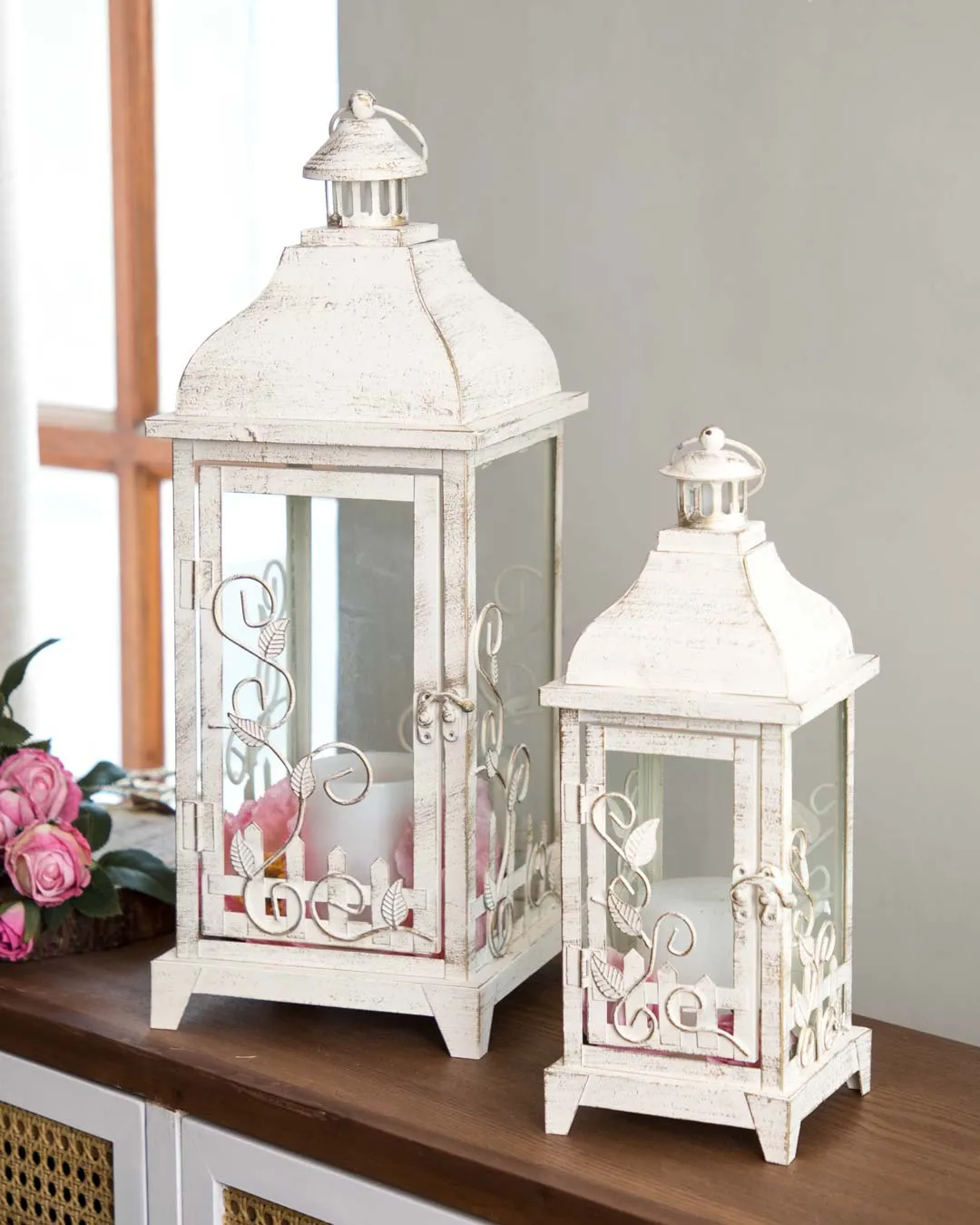 Albescent Vintage Hanging Lantern - Large