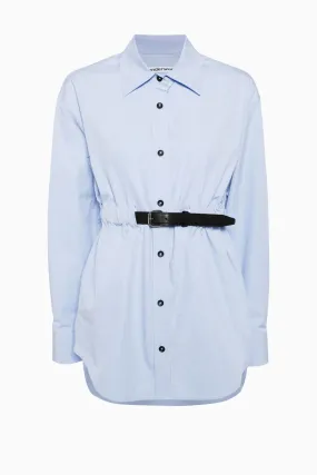 Alexander Wang Leather Belted Shirt - Oxford