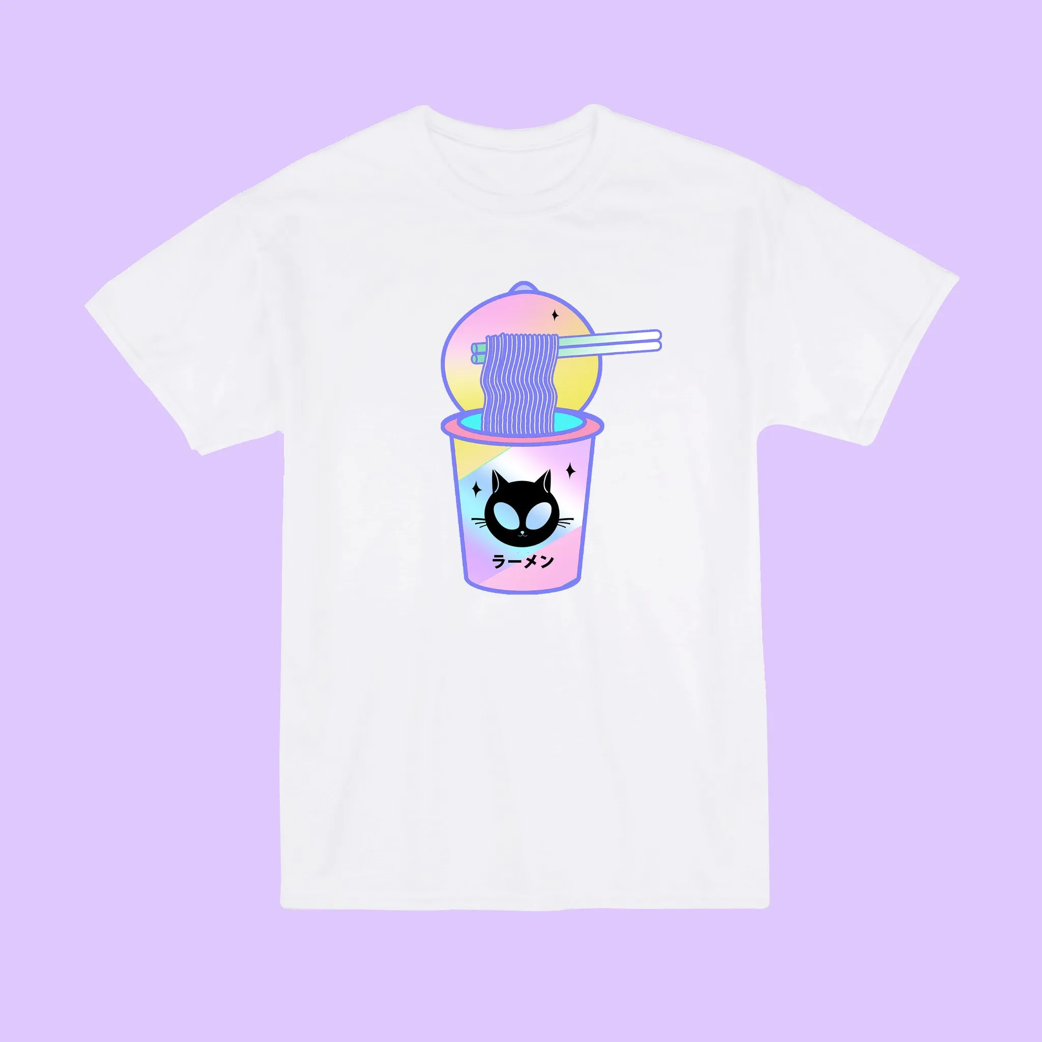 Alien Cat cup ramen Unisex Tee