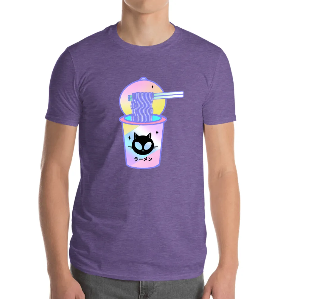 Alien Cat cup ramen Unisex Tee