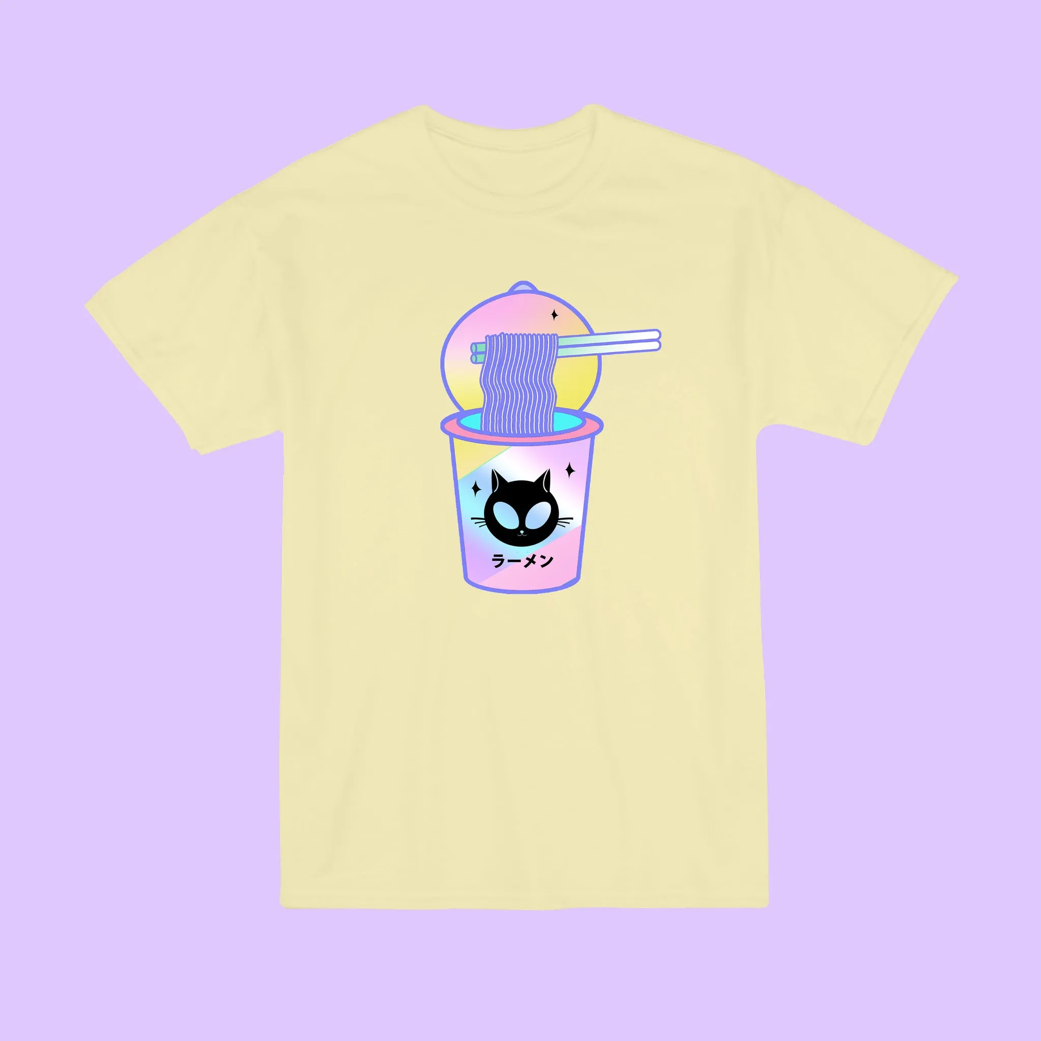 Alien Cat cup ramen Unisex Tee