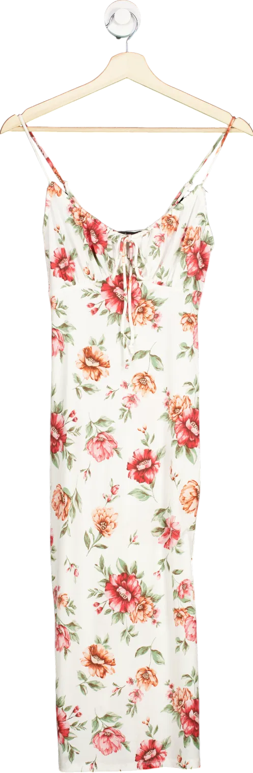 Ambiance Floral White Maxi Dress Small