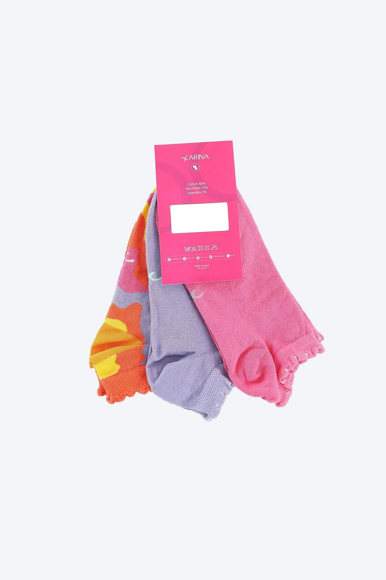 Ankle Length Socks - 3 Pairs