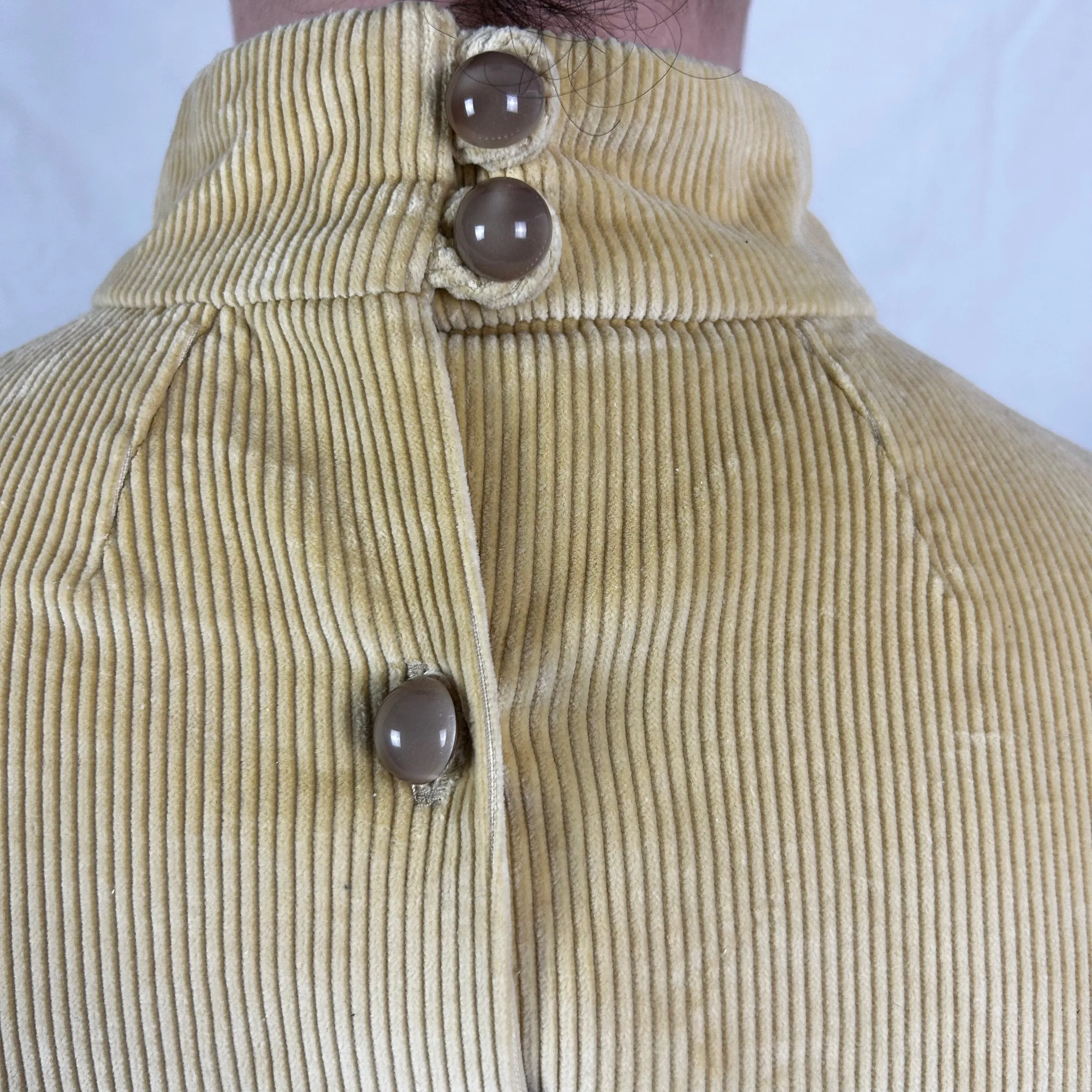 Anna Mason £450 Buttermilk Corduroy Victoriana Dee Top S/M