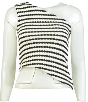 ASOS Design Black/White One Shoulder Top UK XS