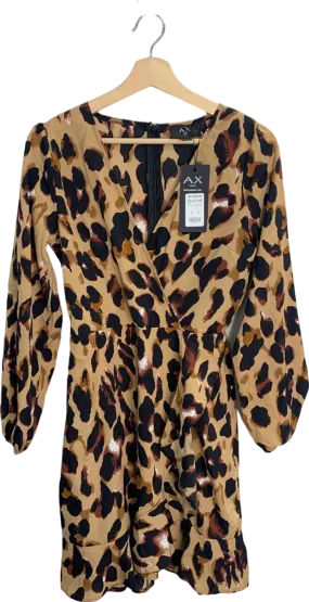 AX Paris Leopard Print Wrap Dress UK 10