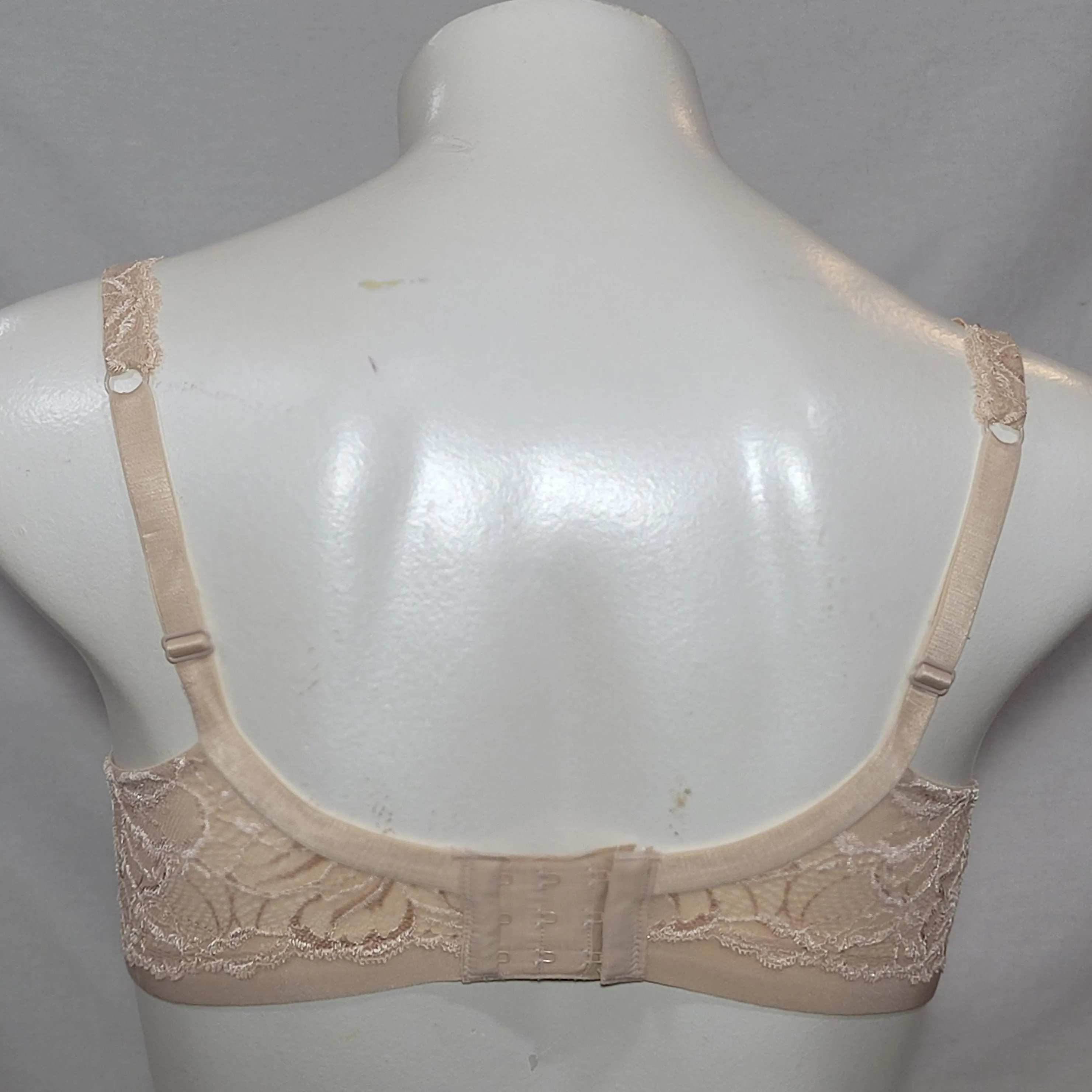 Bali 6543 Semi Sheer Lace Desire No-Foam Underwire Bra 40C Nude NWT