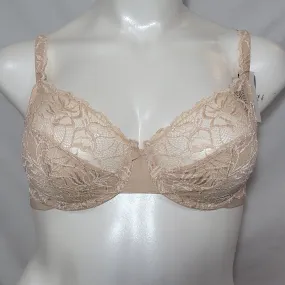 Bali 6543 Semi Sheer Lace Desire No-Foam Underwire Bra 40C Nude NWT