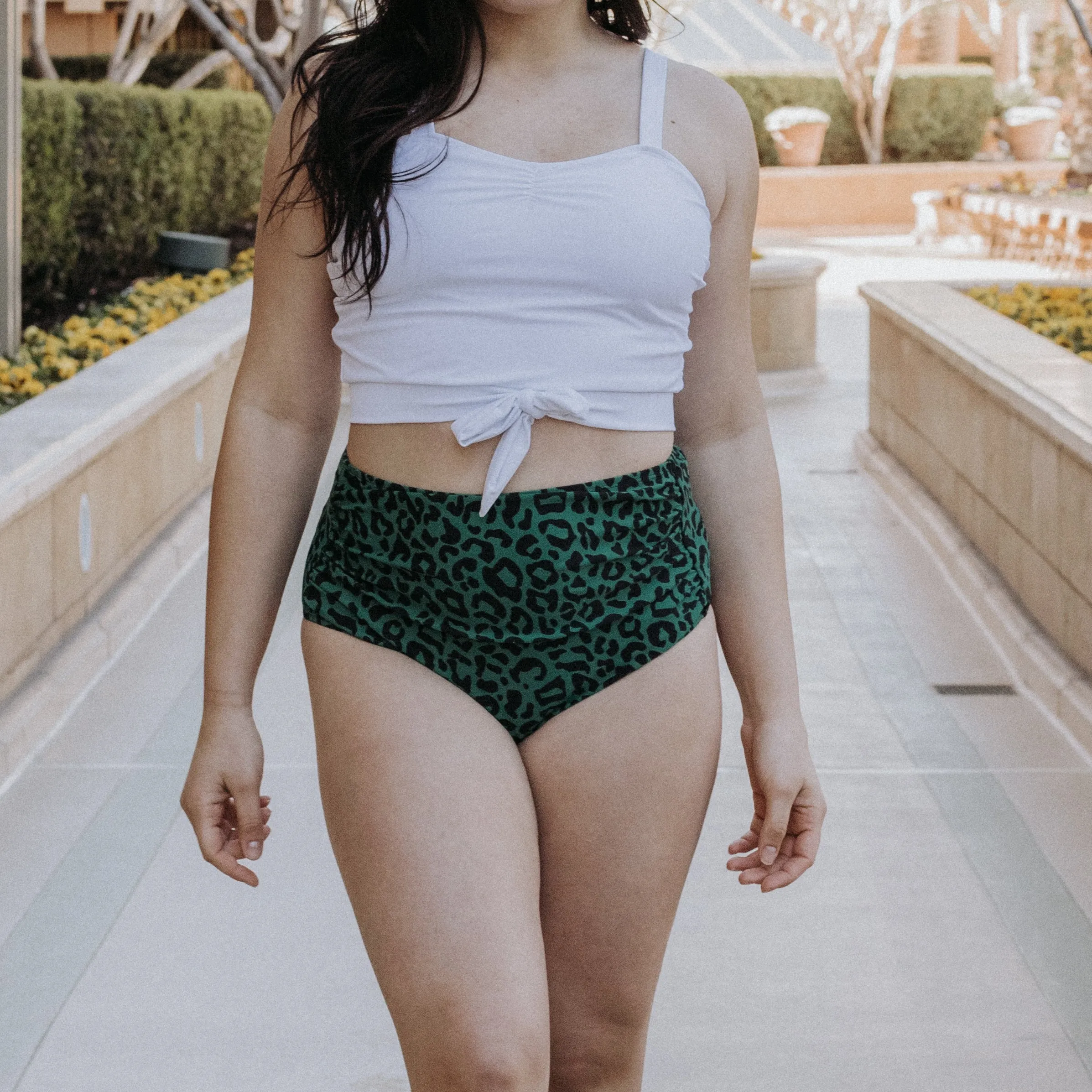 Barefoot Bottom | Green Leopard Print | Final Sale