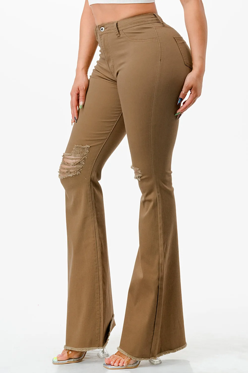 BC-450 MOCHA COLORED BELL BOTTOMS