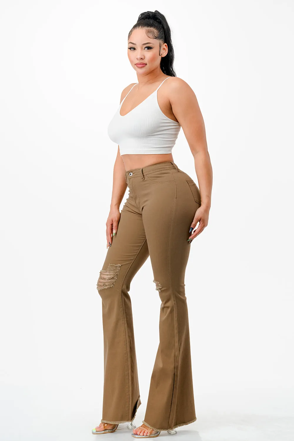 BC-450 MOCHA COLORED BELL BOTTOMS