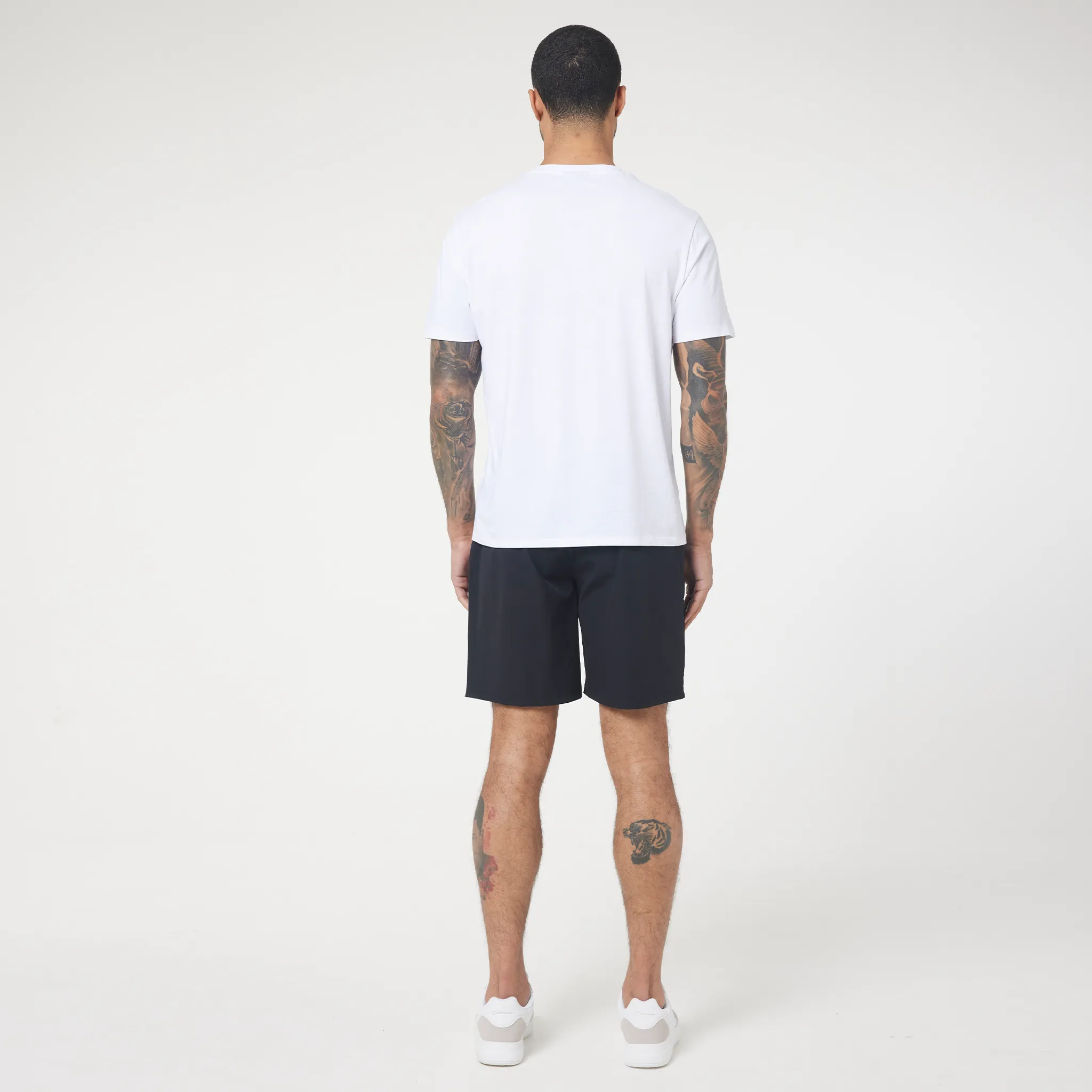 Bi Stretch Poly Zip Utility Short | Black