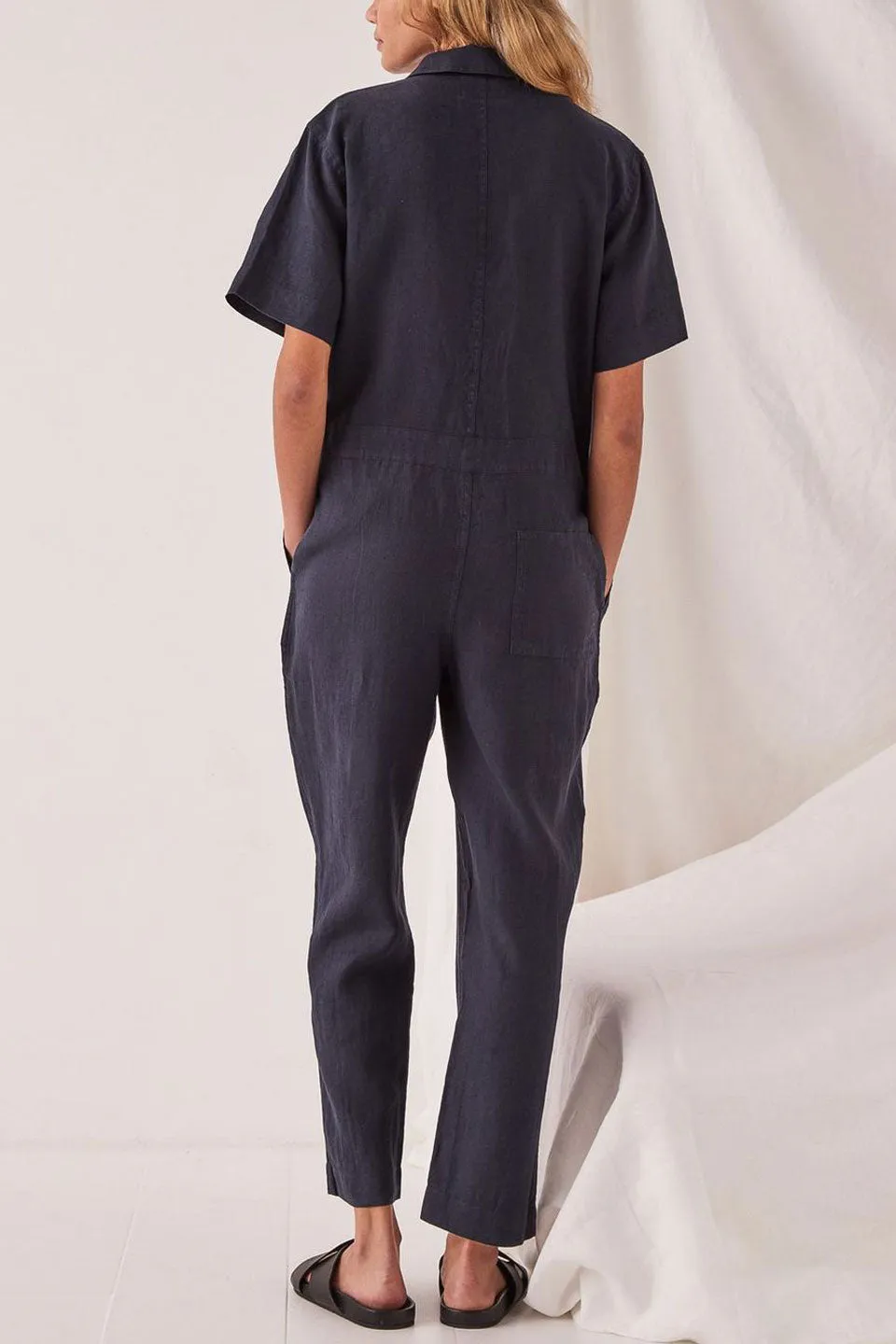 Blair Linen Indigo SS Boilersuit