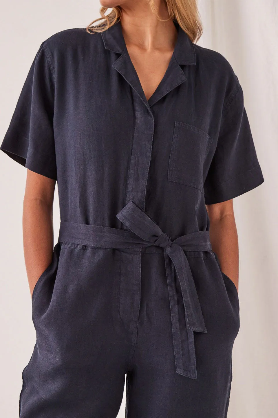 Blair Linen Indigo SS Boilersuit