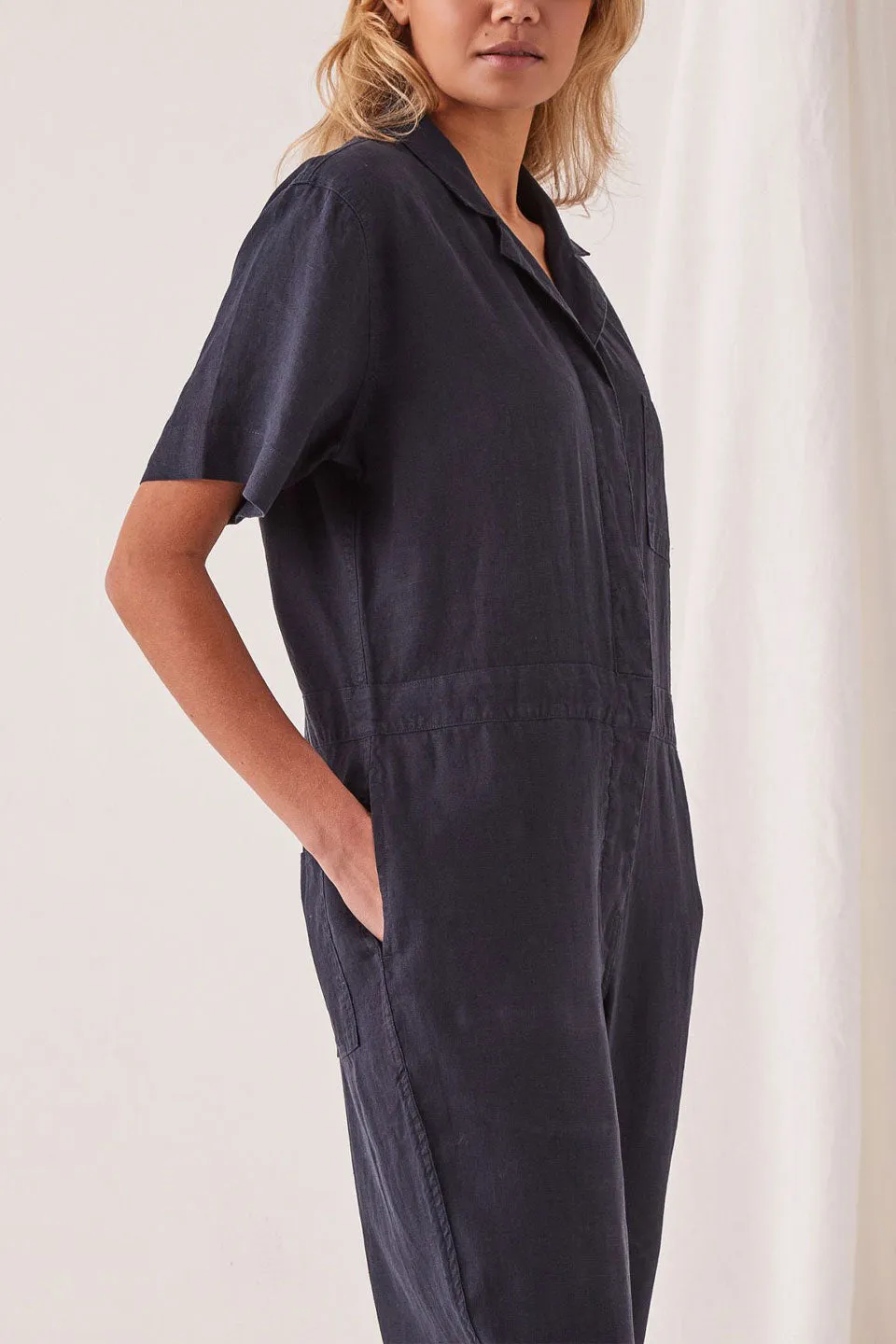 Blair Linen Indigo SS Boilersuit