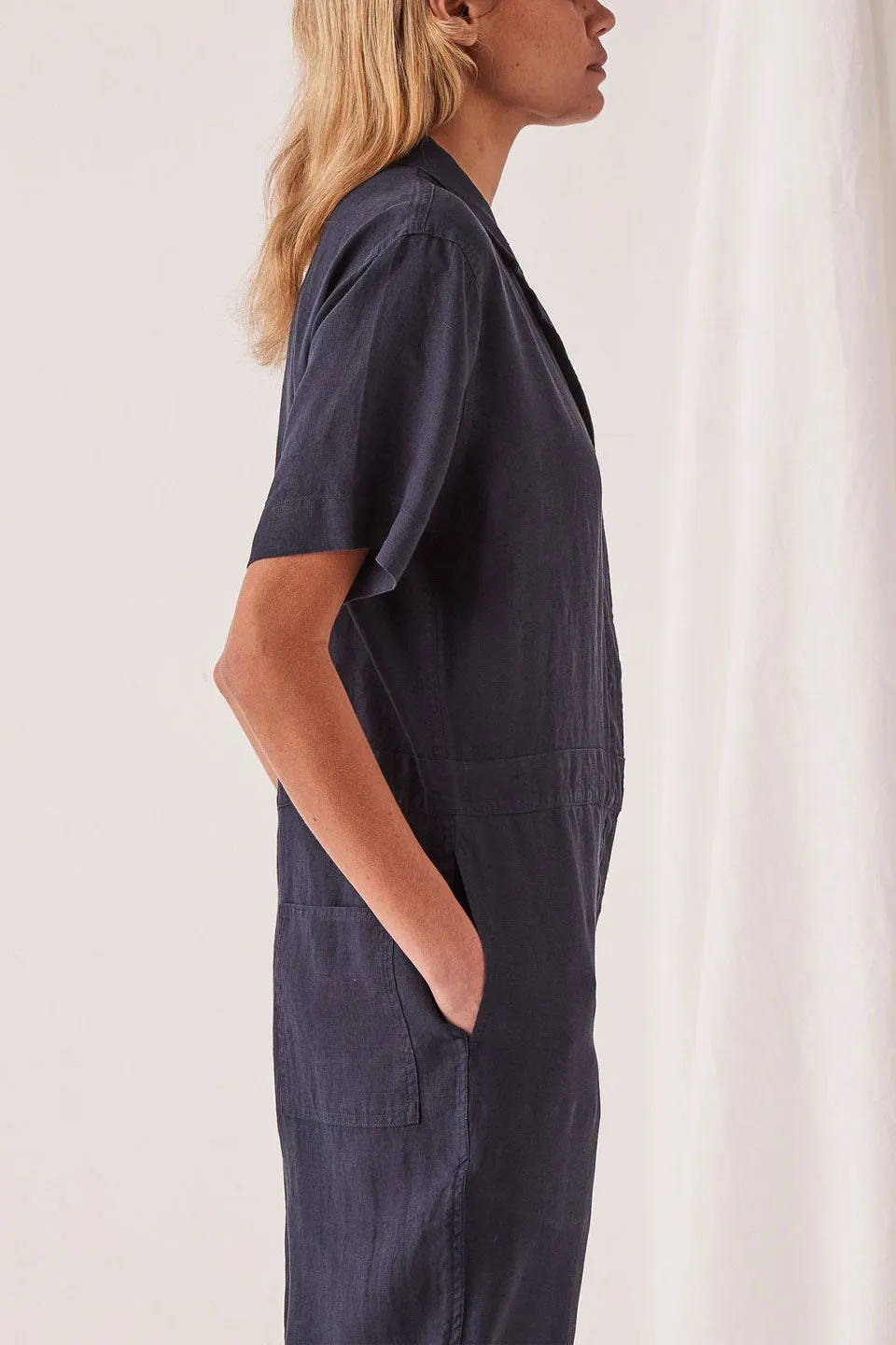 Blair Linen Indigo SS Boilersuit