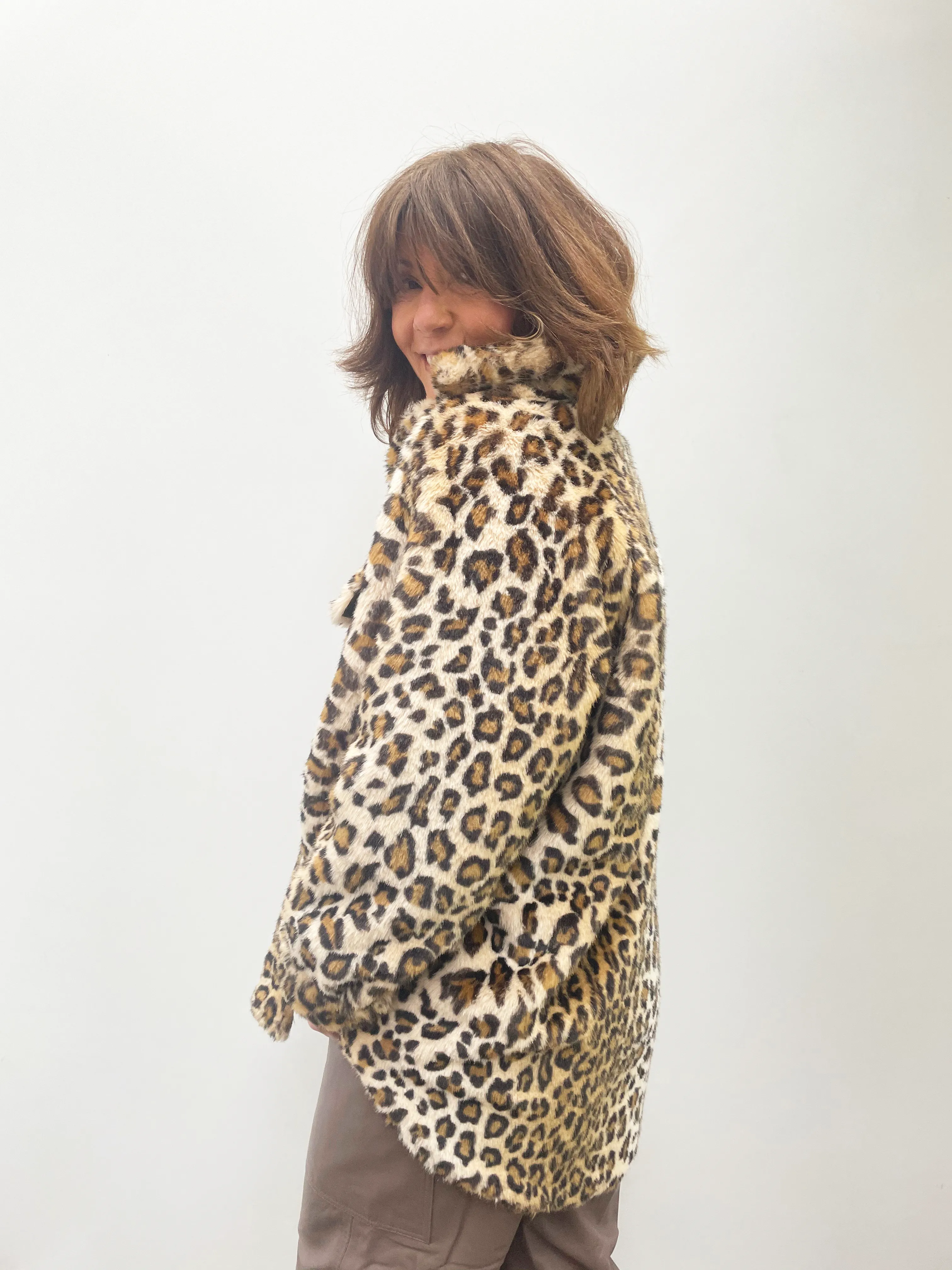 BR Jamie Leopard  Coat