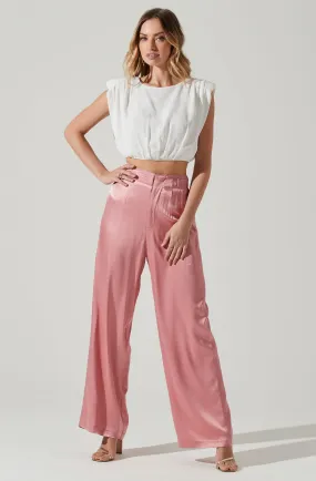 Brigitta Satin Wide Leg Pants