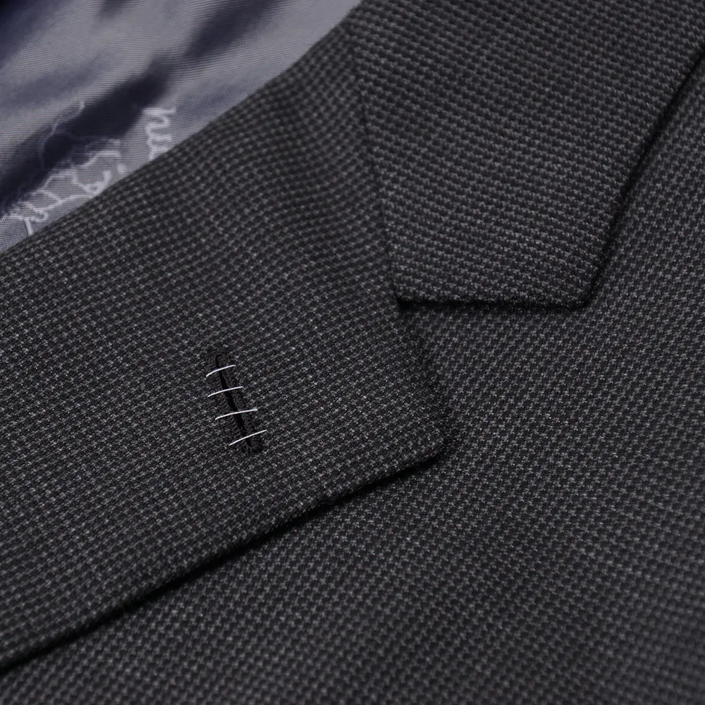 Brioni Gray Patterned Wool and Silk Suit