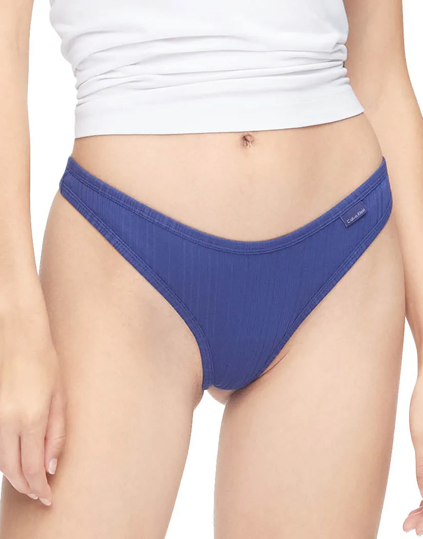 Calvin Klein Women Ribbed Thong QD3884