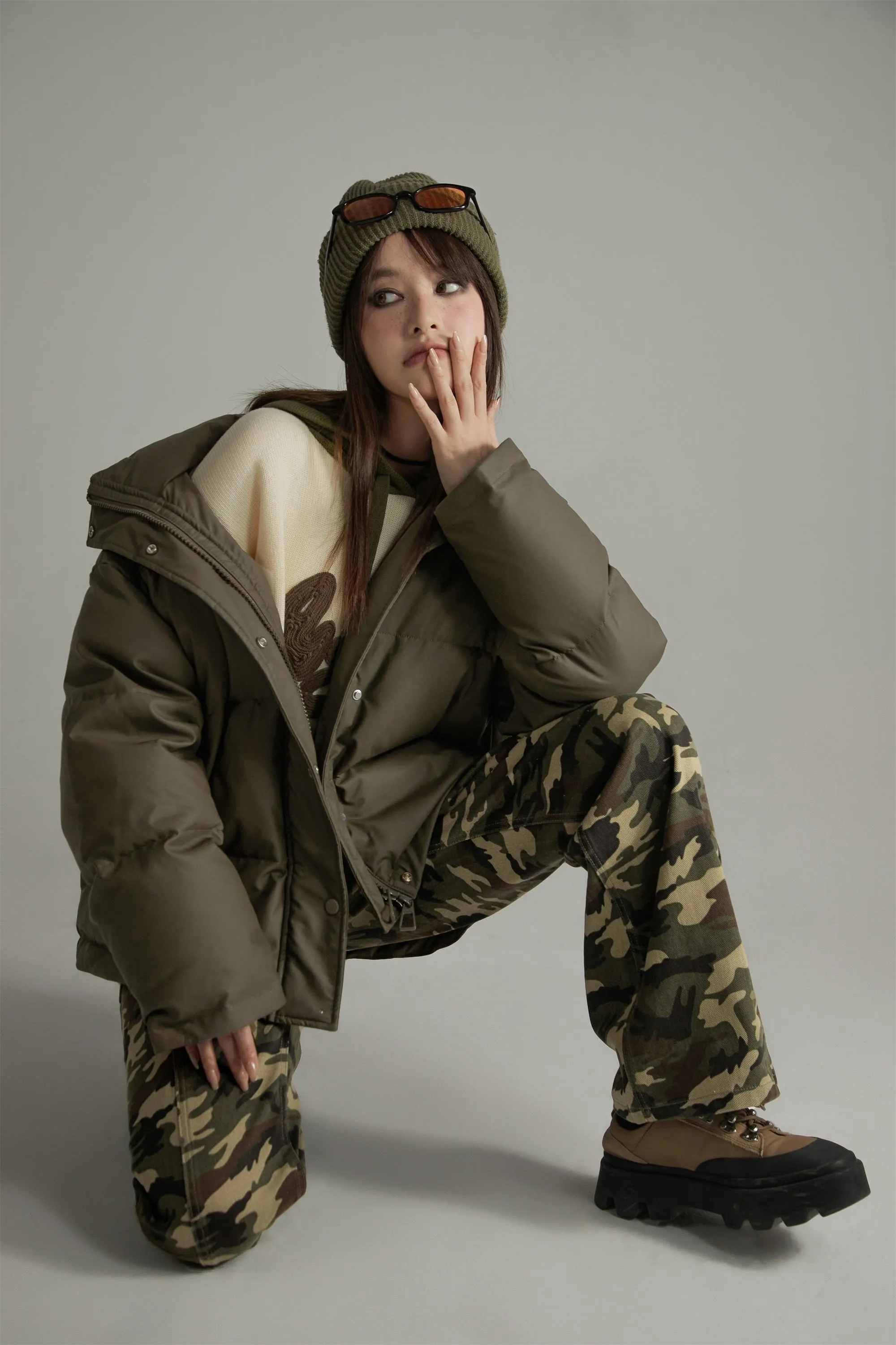 Camouflage Straight Casual Pants