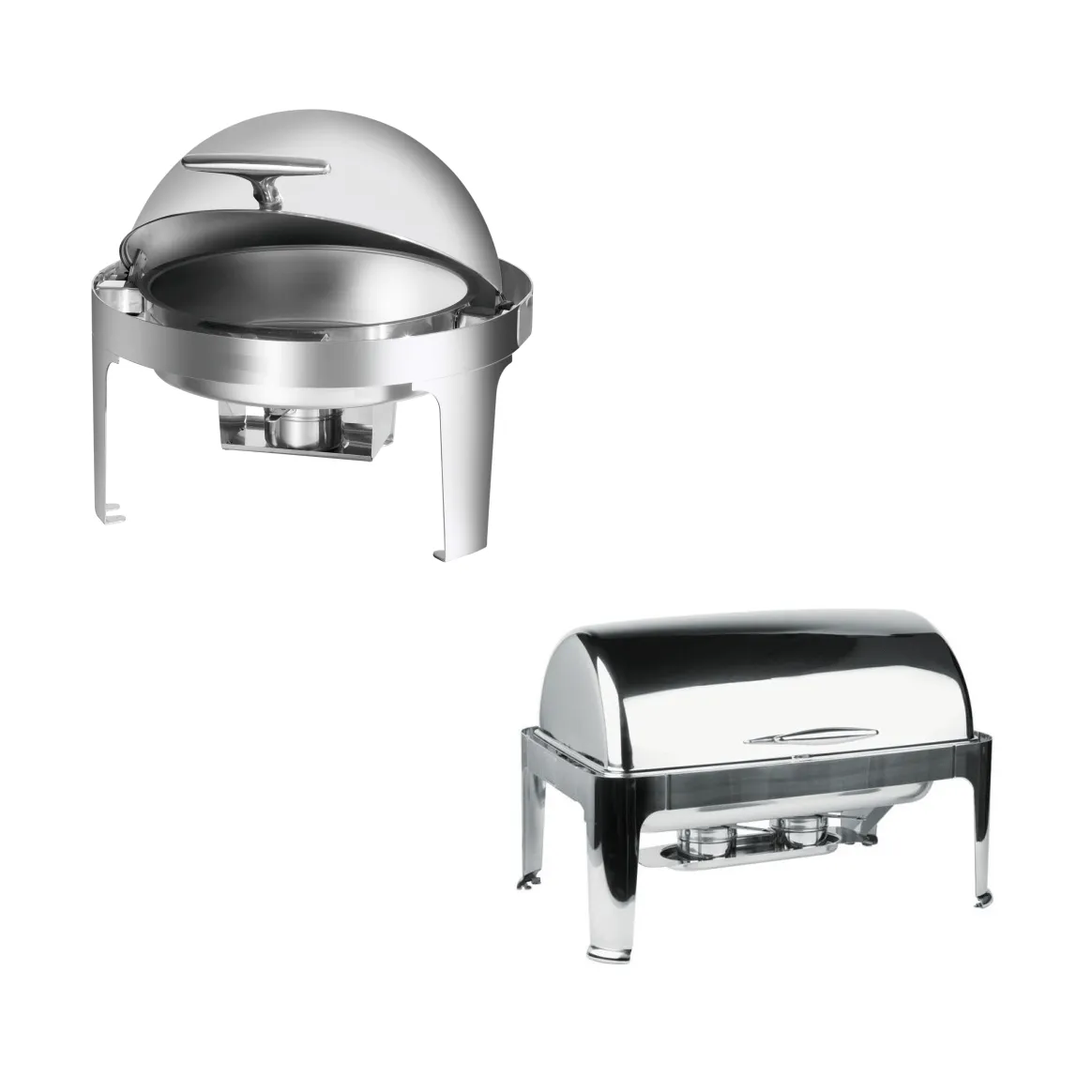 Chafing Dish - Roll Top Silver