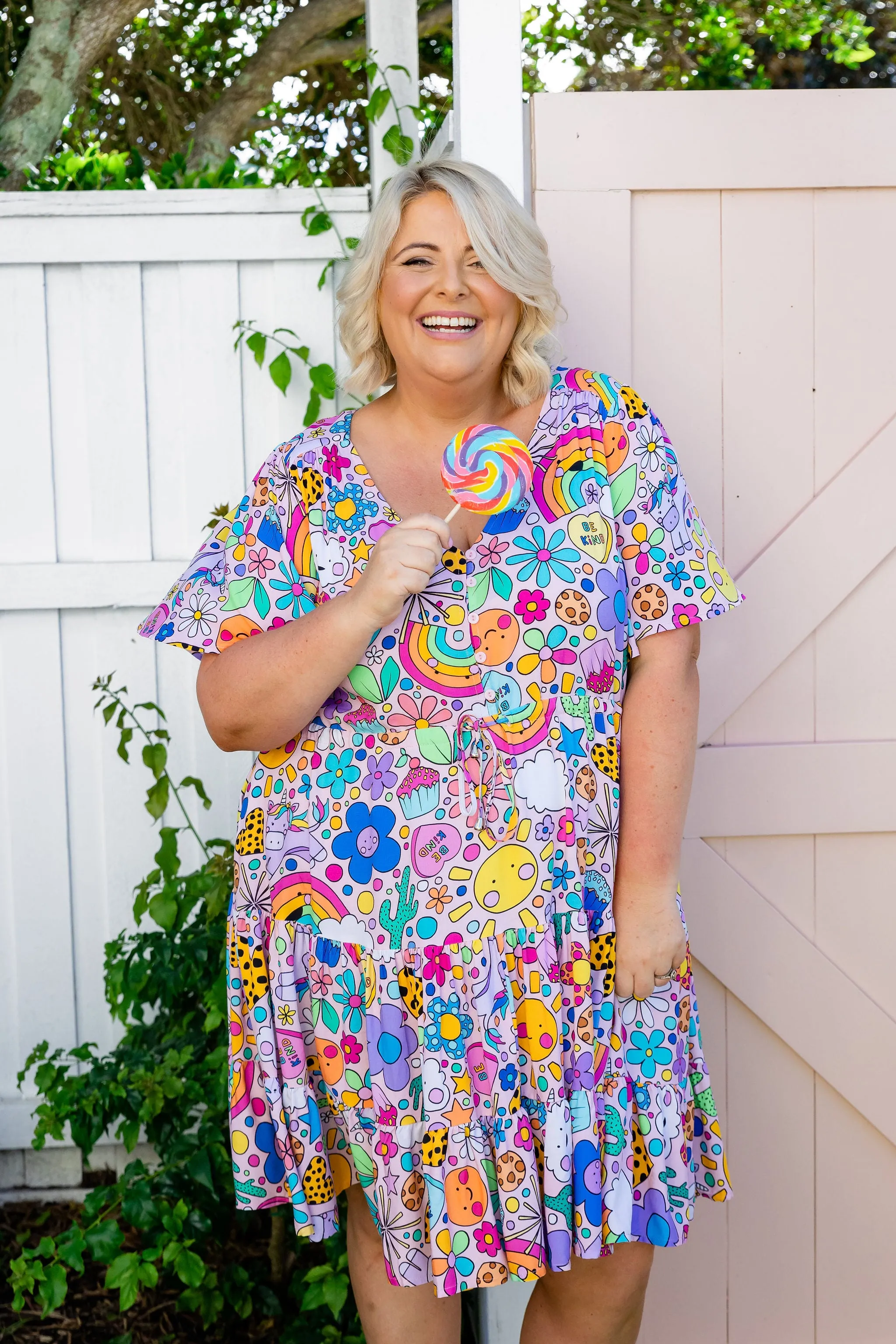 Charlie Dress in Happy Place by Kasey Rainbow