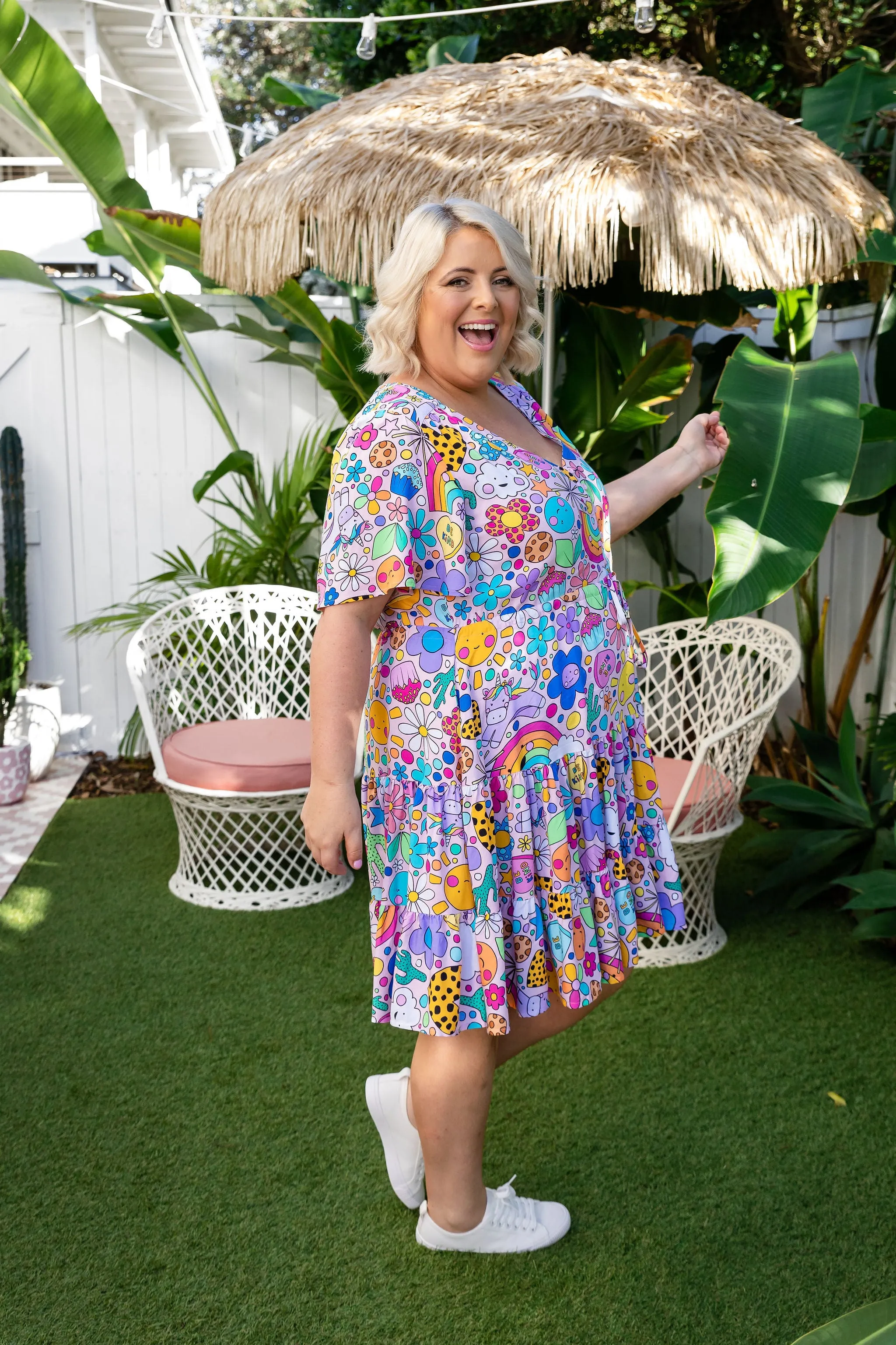 Charlie Dress in Happy Place by Kasey Rainbow