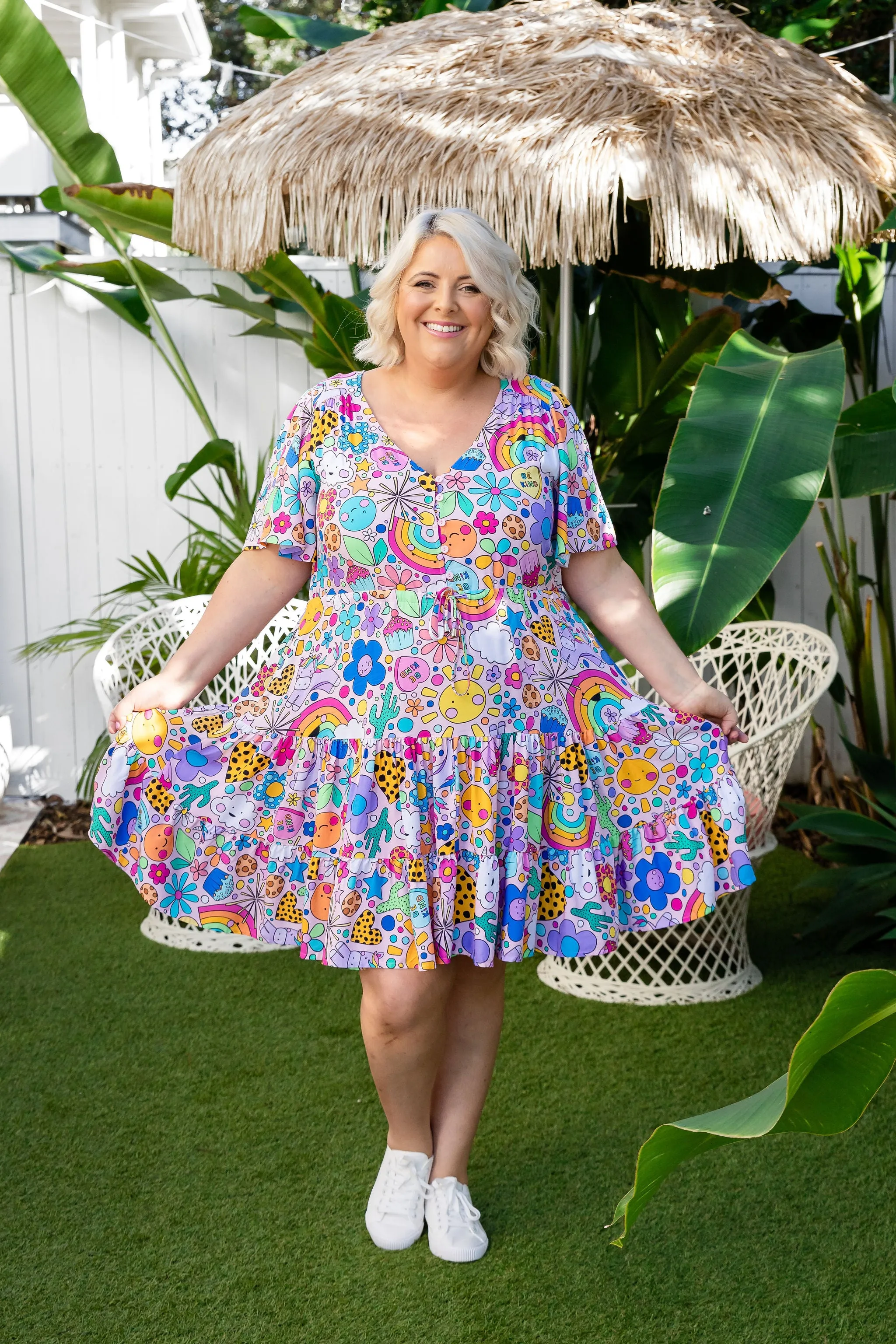 Charlie Dress in Happy Place by Kasey Rainbow