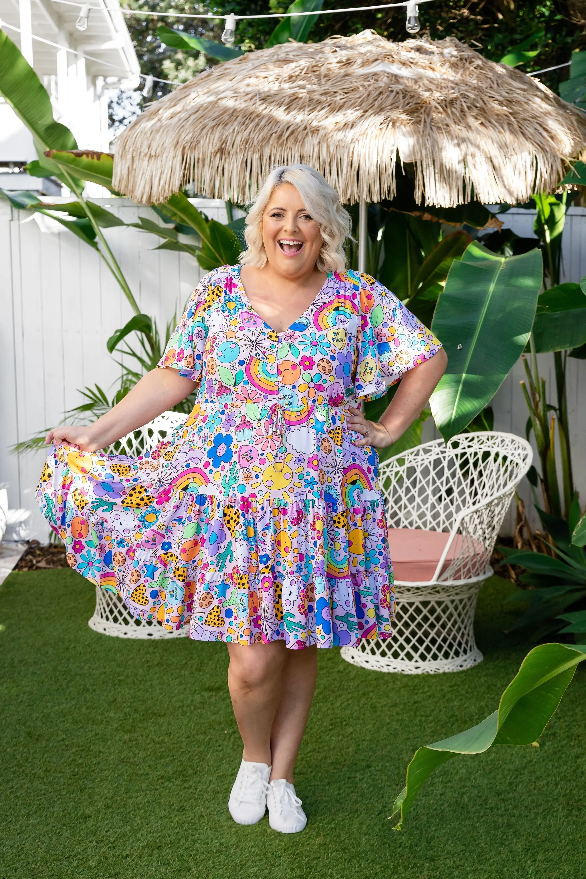 Charlie Dress in Happy Place by Kasey Rainbow