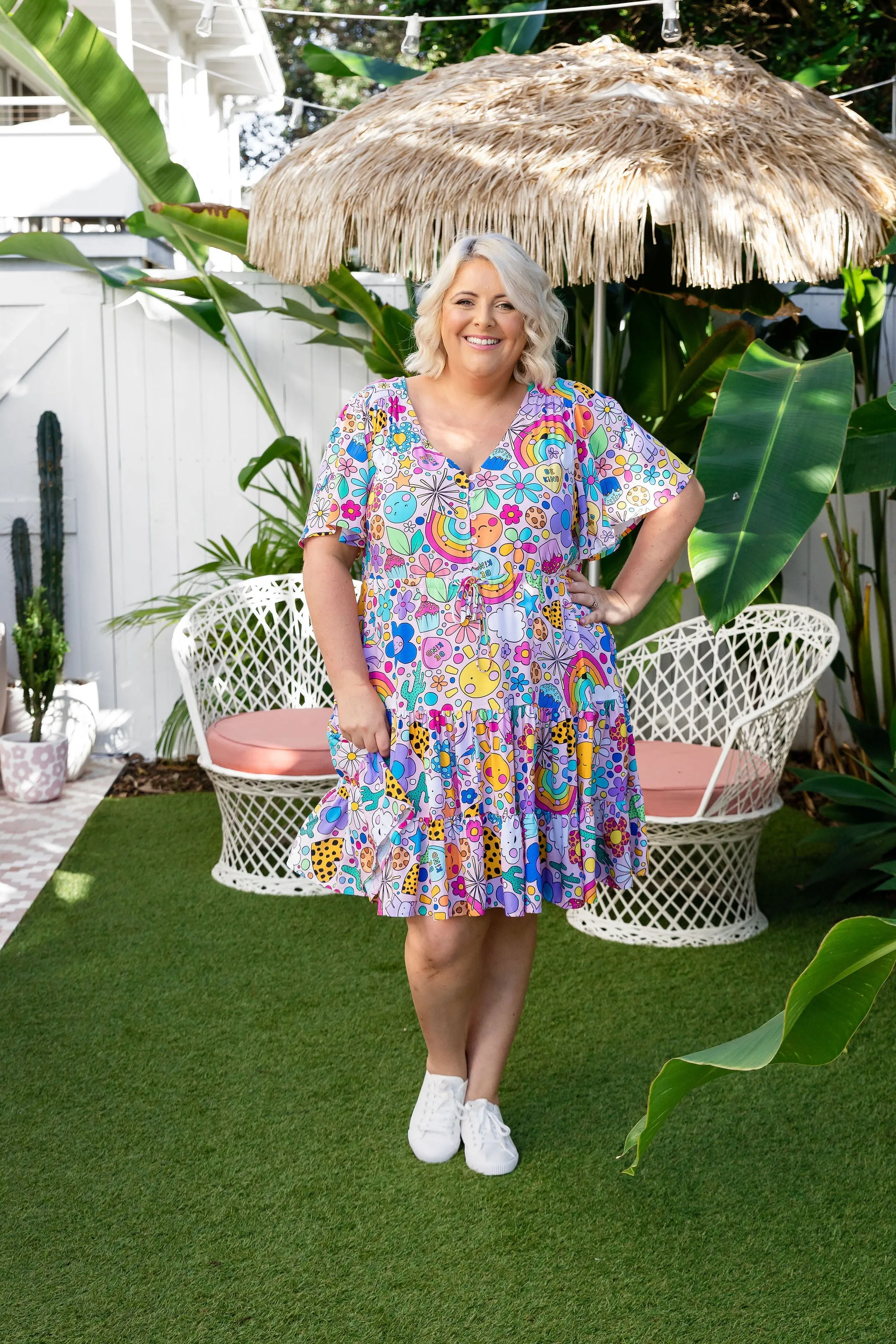 Charlie Dress in Happy Place by Kasey Rainbow