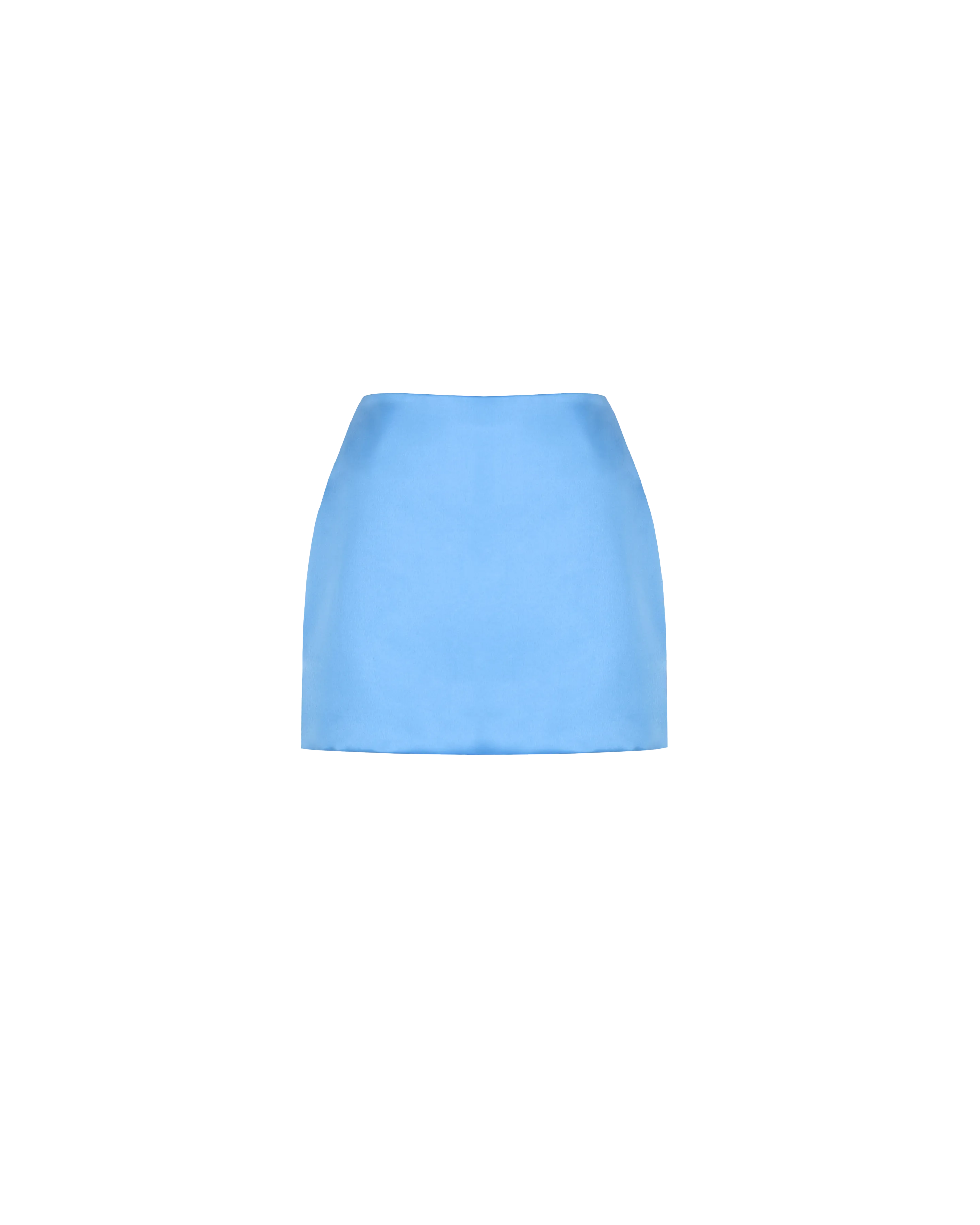 CHER SATIN MINI SKIRT AZURE