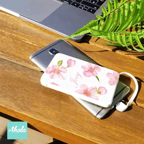 【Cherry Blossom】Portable Power Bank with built-in wire 櫻花內置線便攜式差電器