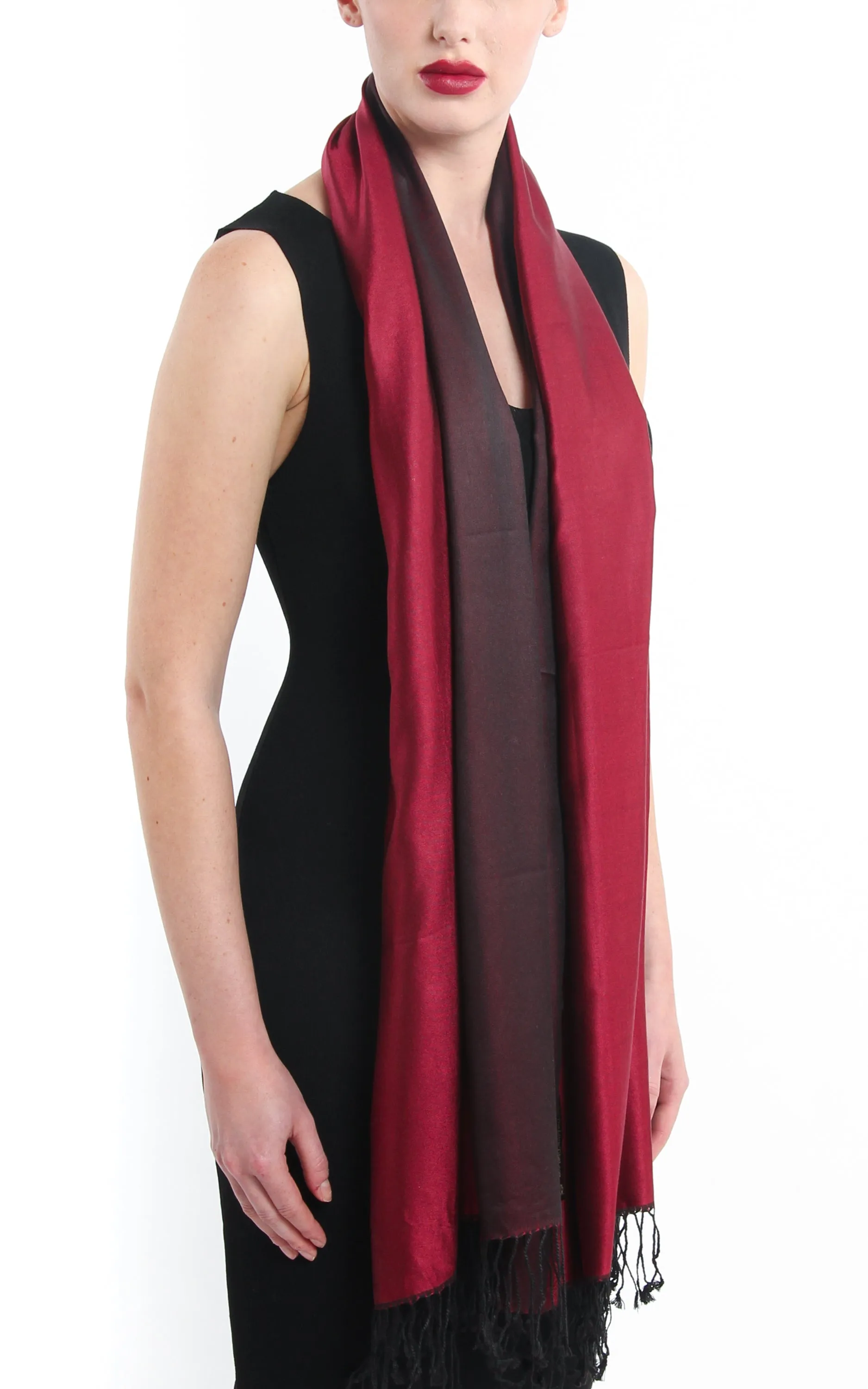 Chesca Red Silk Pashmina (TTL258/TTM278)