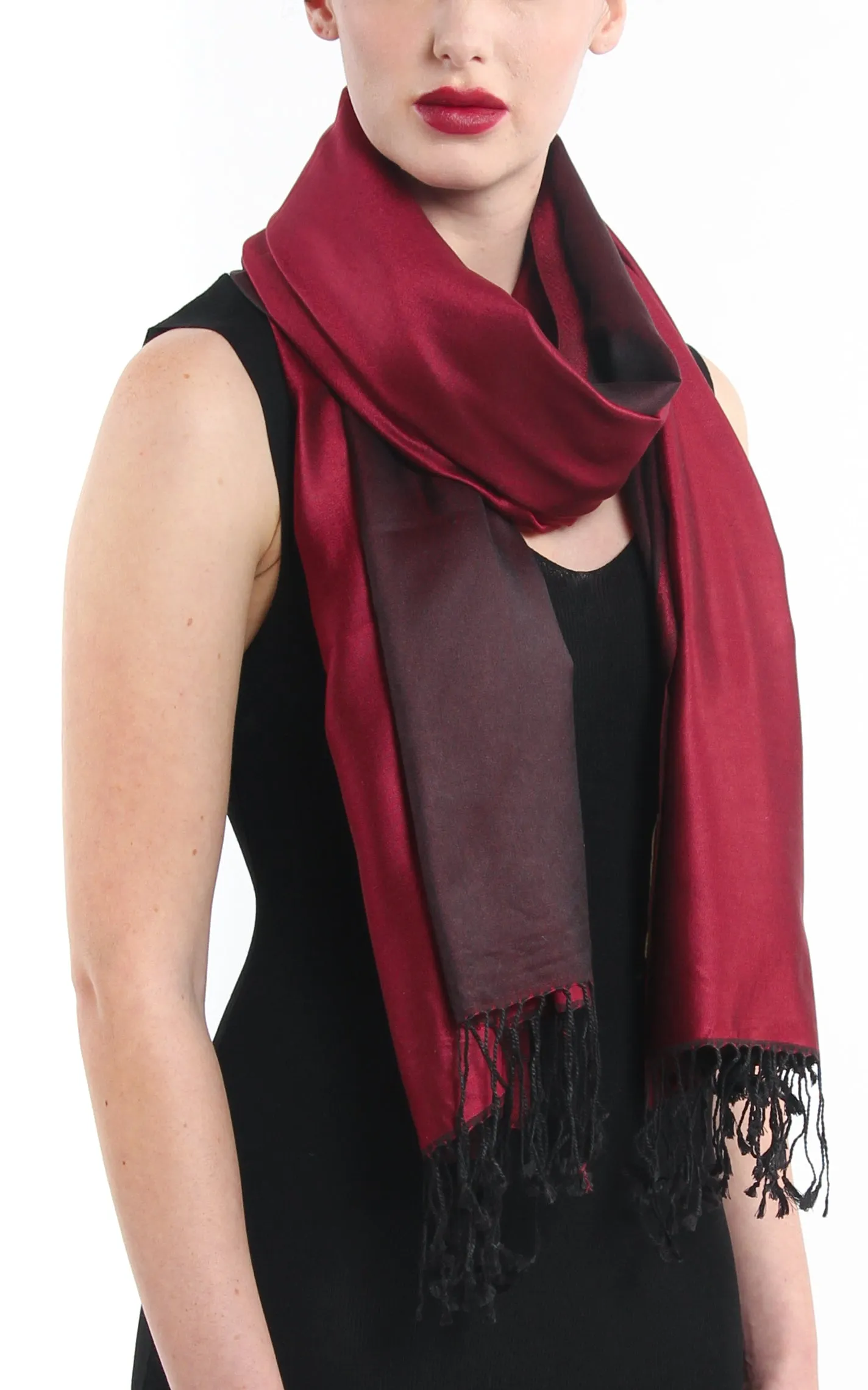 Chesca Red Silk Pashmina (TTL258/TTM278)