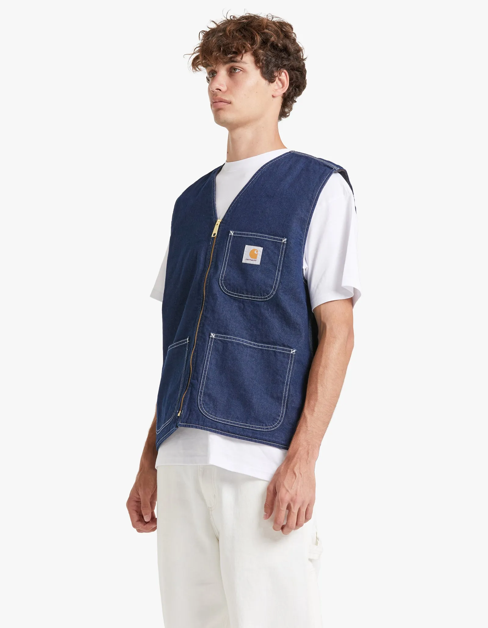 Chore Vest - Blue One Wash