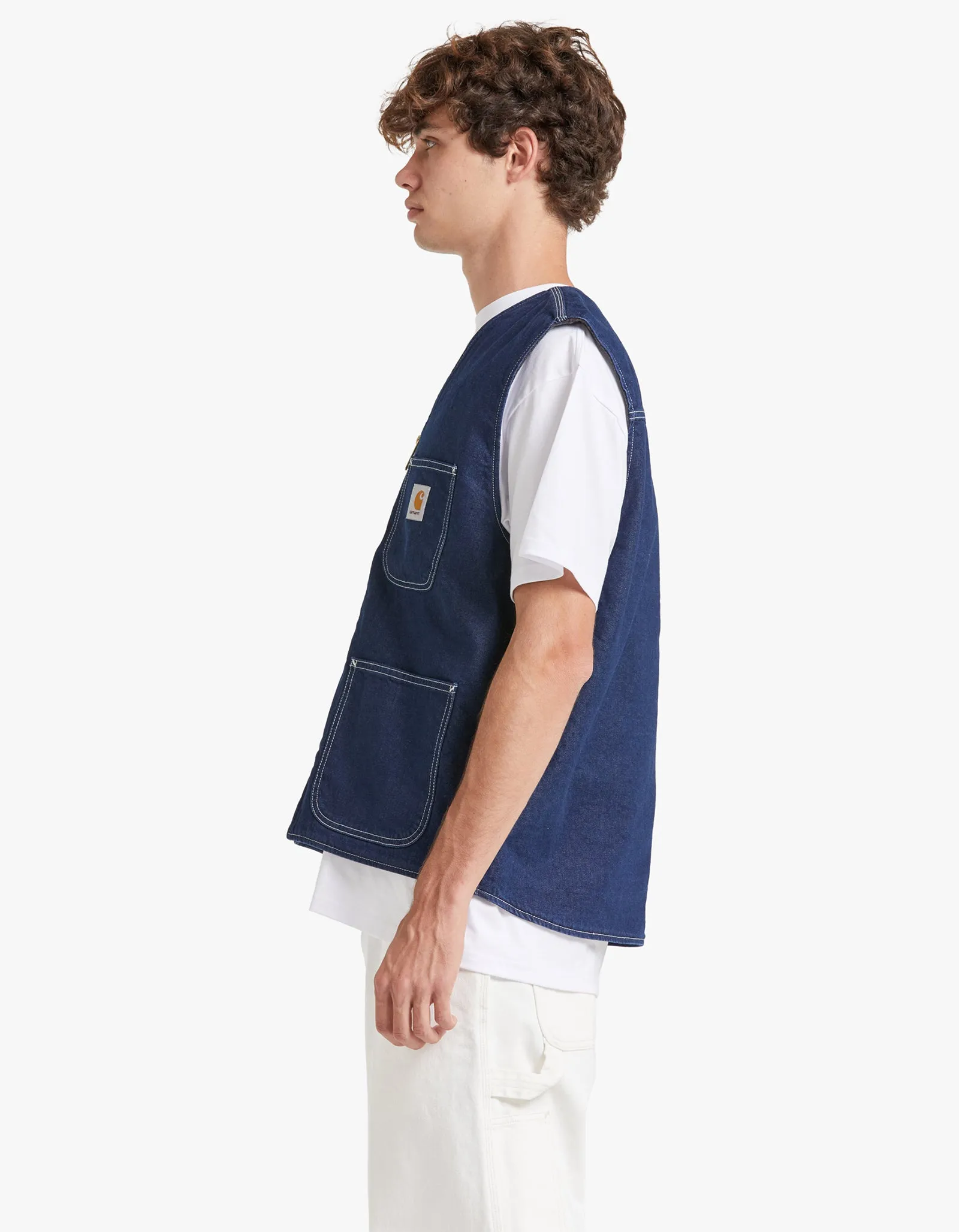 Chore Vest - Blue One Wash