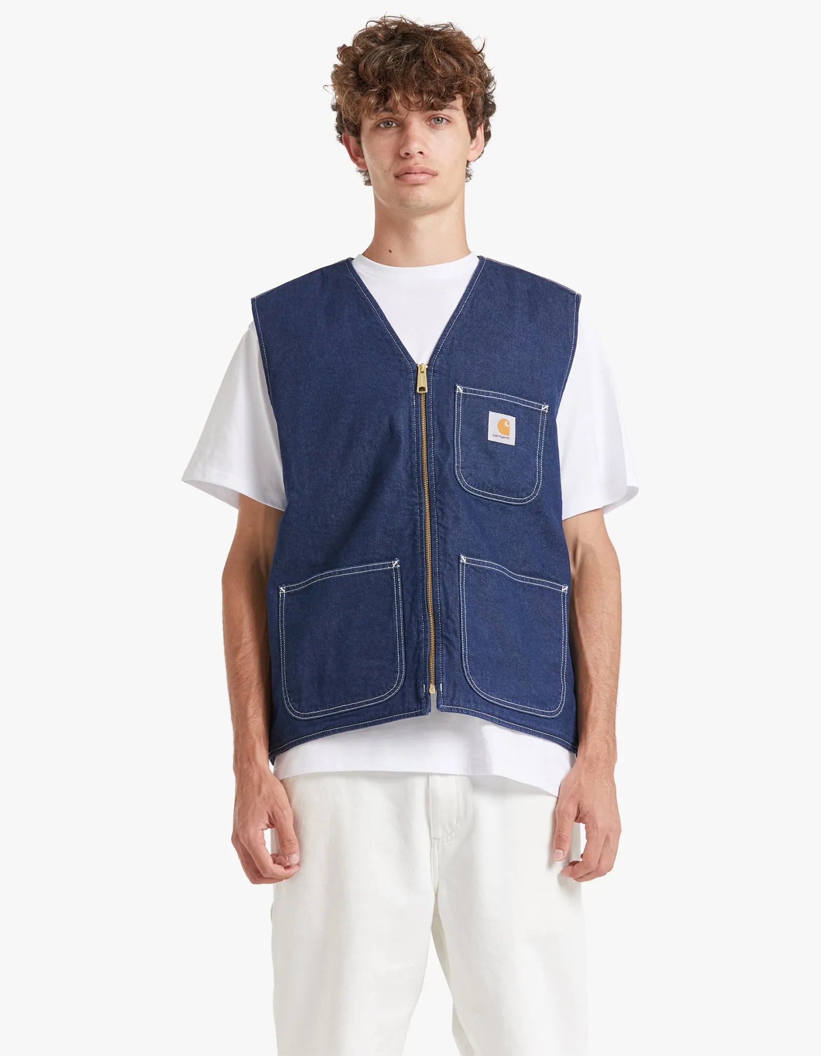 Chore Vest - Blue One Wash