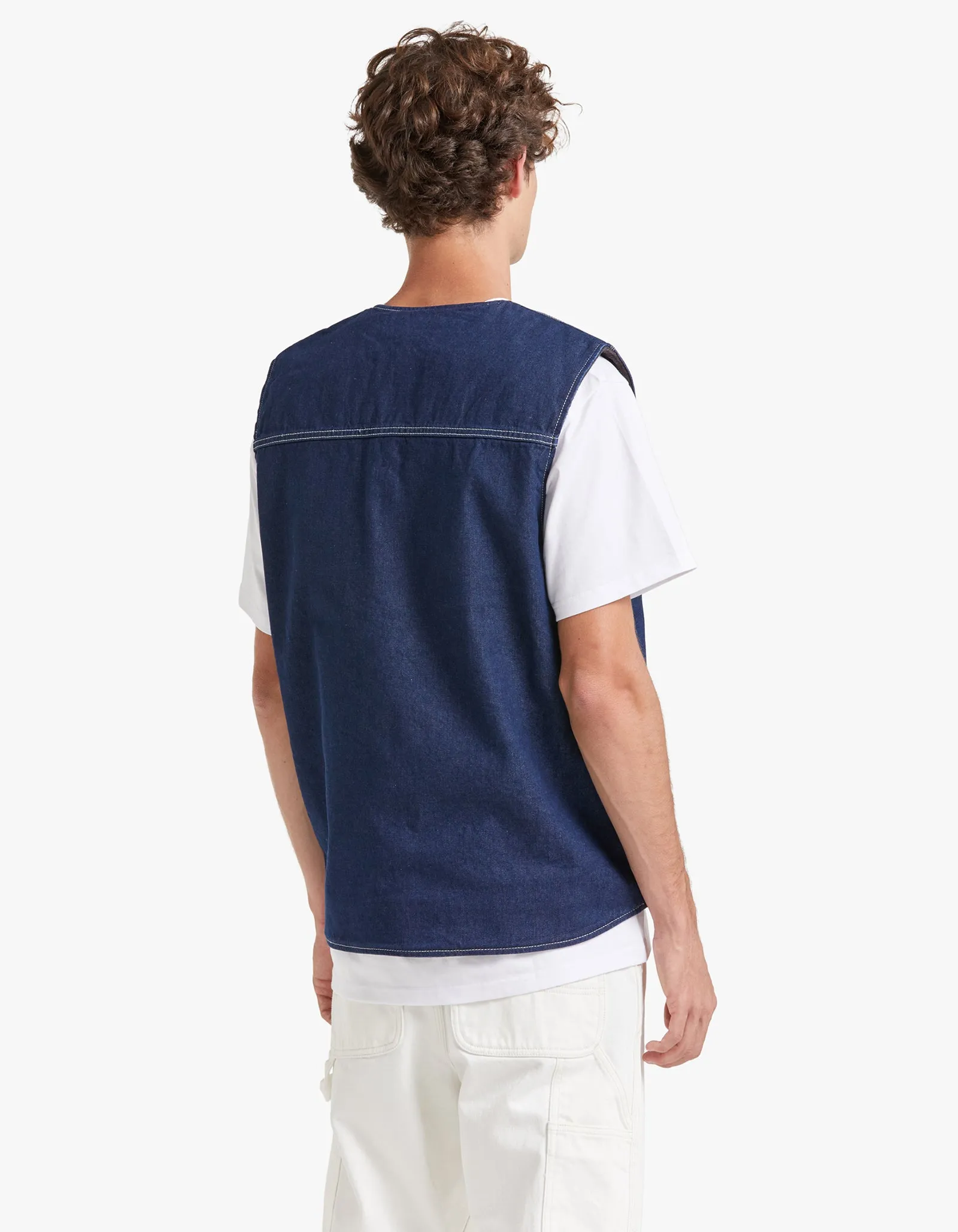 Chore Vest - Blue One Wash