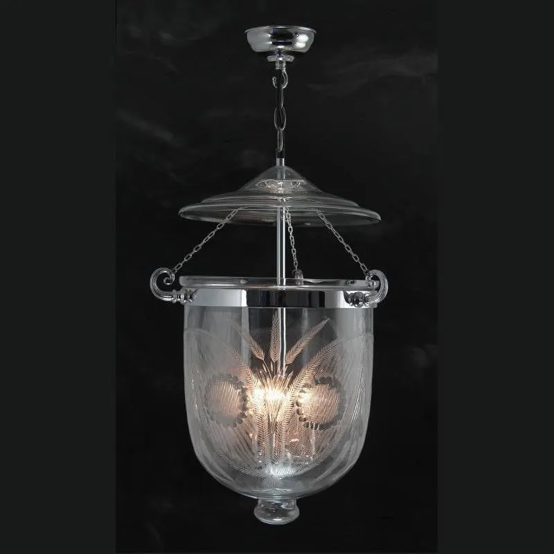 Chrome Georgian Ceiling Lantern 1 Light FERN84