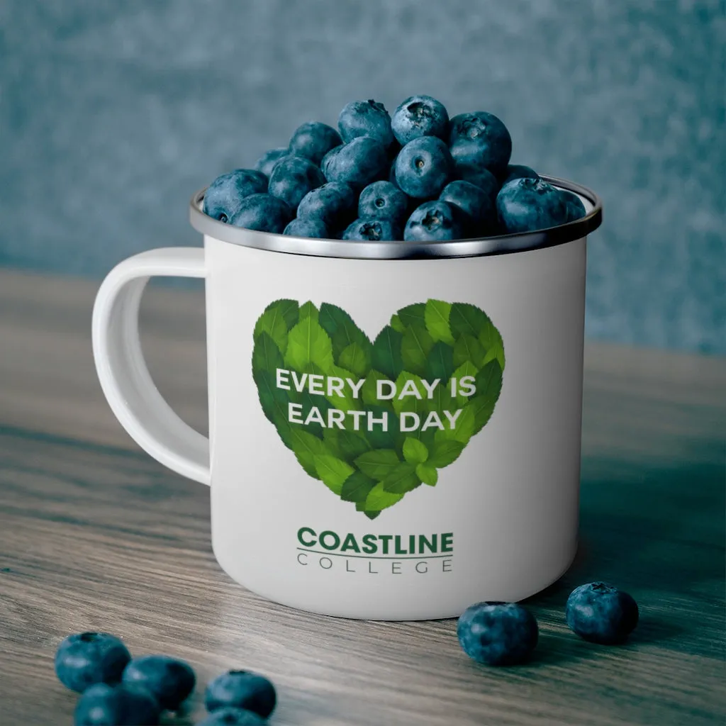 Coastline "Every Day is Earth Day" Enamel Camping Mug