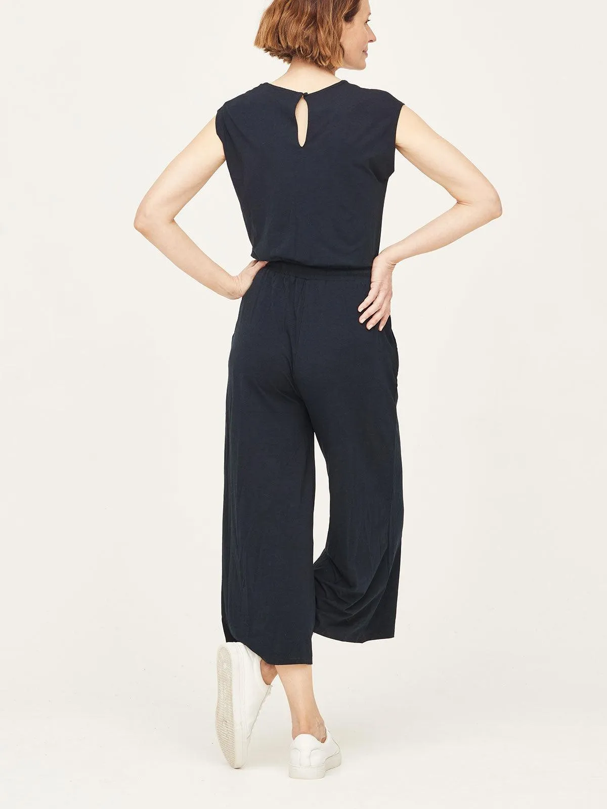 Colonel Bamboo V-Neck Dashka Jumpsuit - Navy