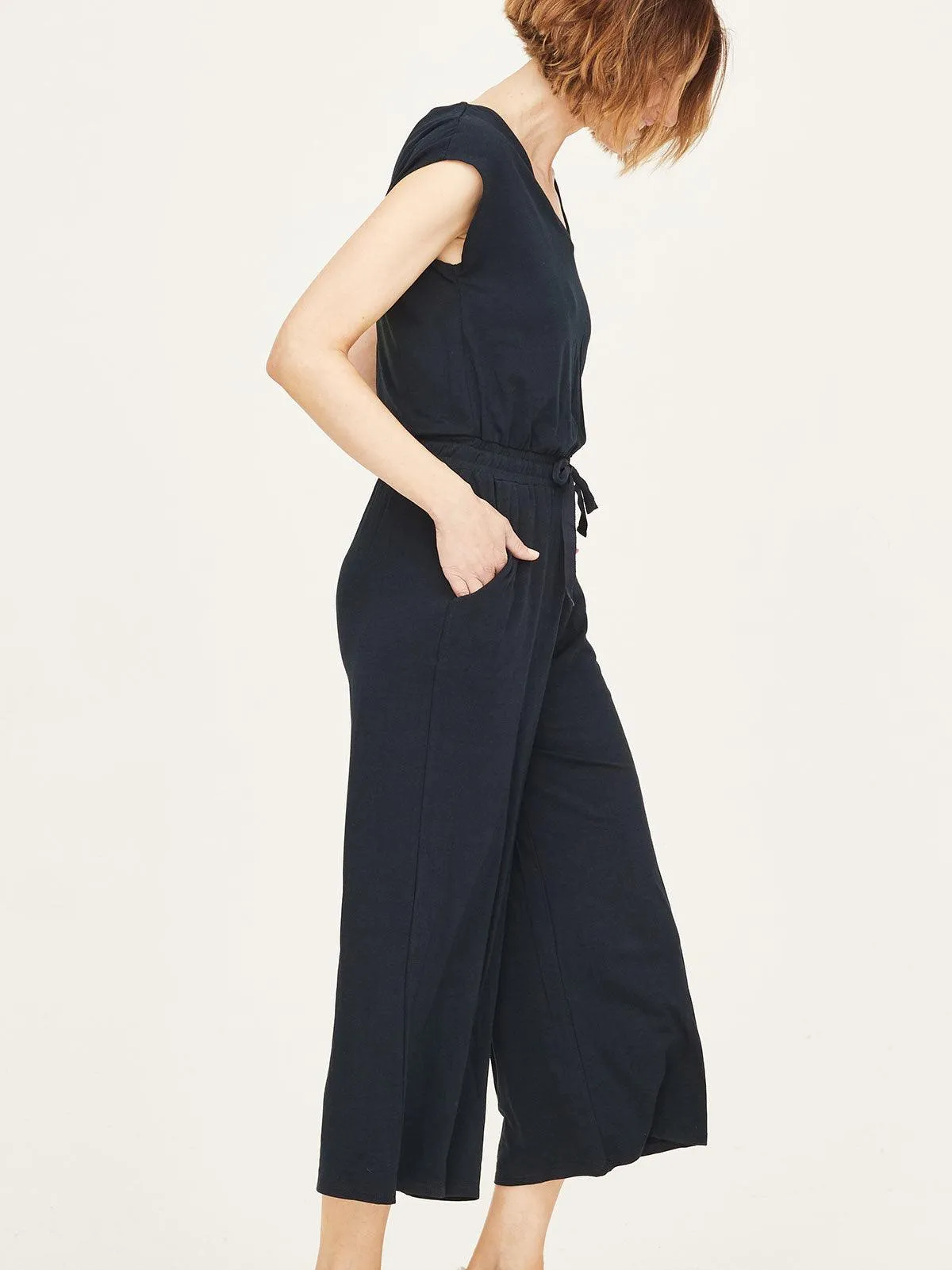 Colonel Bamboo V-Neck Dashka Jumpsuit - Navy