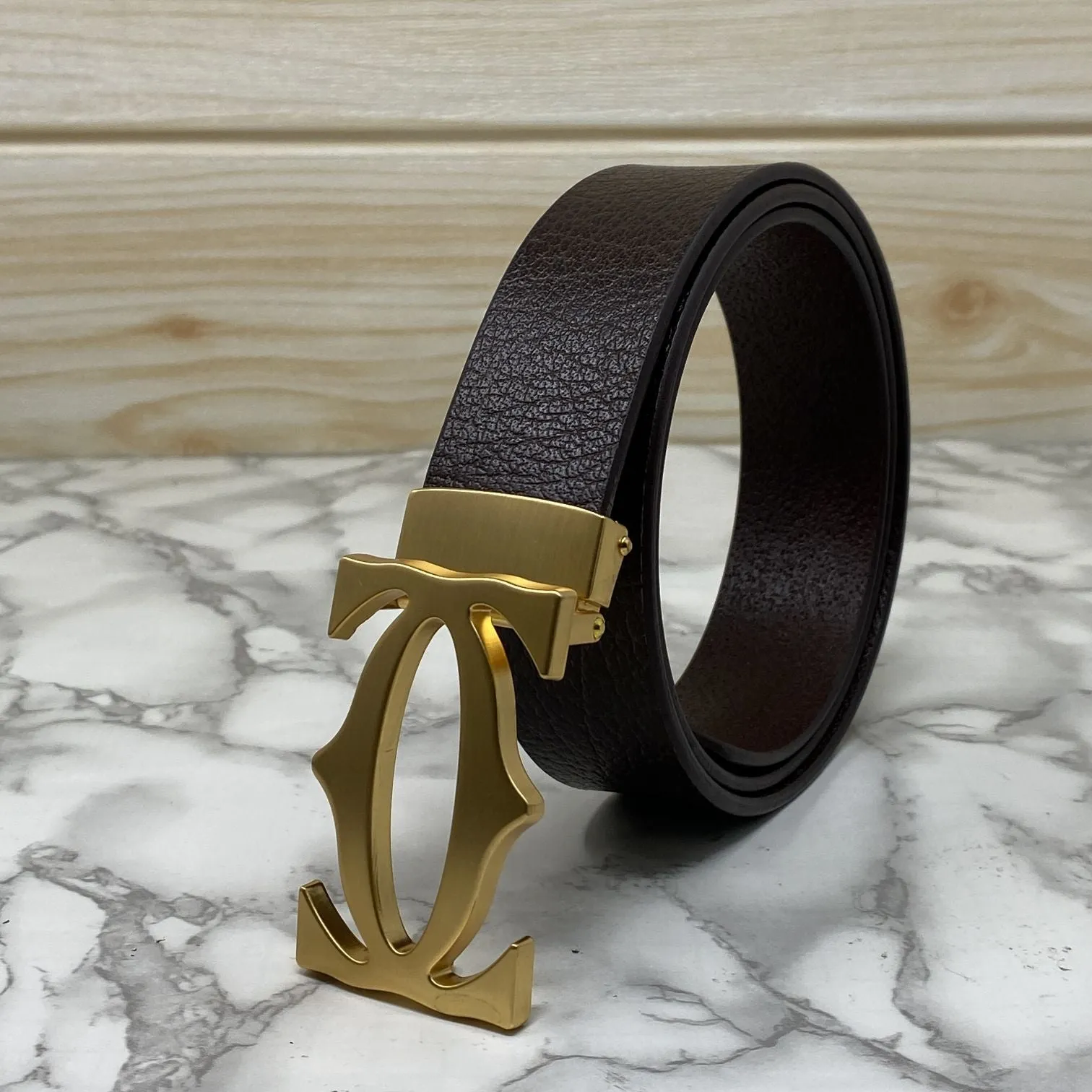 Cross Pattern Casual and Formal Leather Strap Belt -JonasParamount