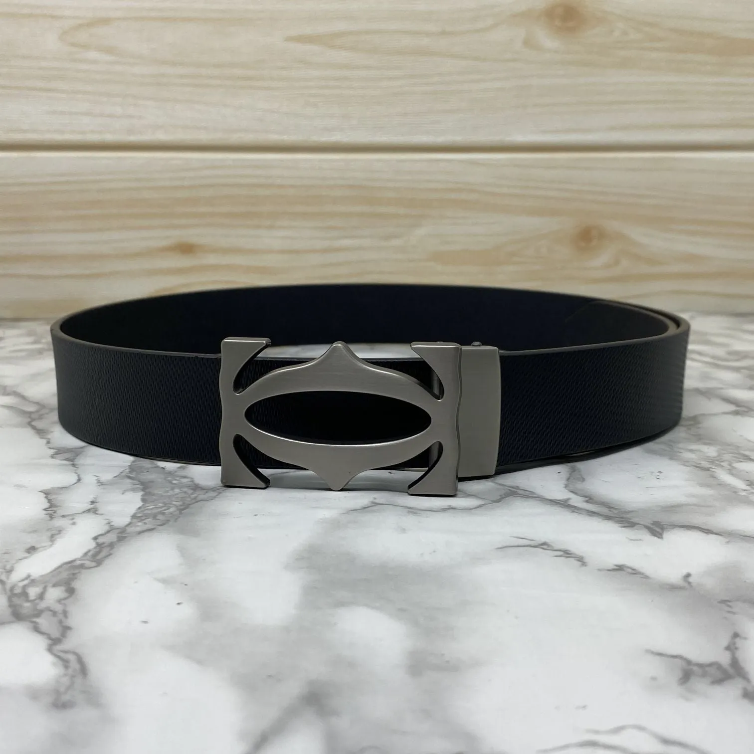 Cross Pattern Casual and Formal Leather Strap Belt -JonasParamount