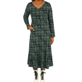 Cymatic Harmony Frill Long Midi Dress (With Waist Seam) [FINAL SALE]