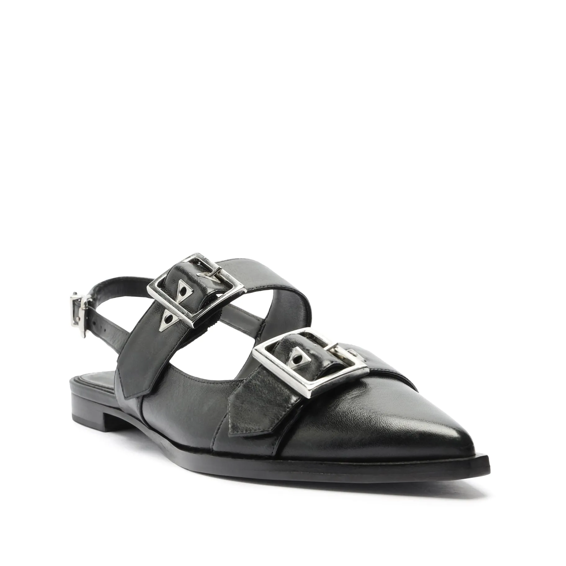 Darla Sling Leather Flat