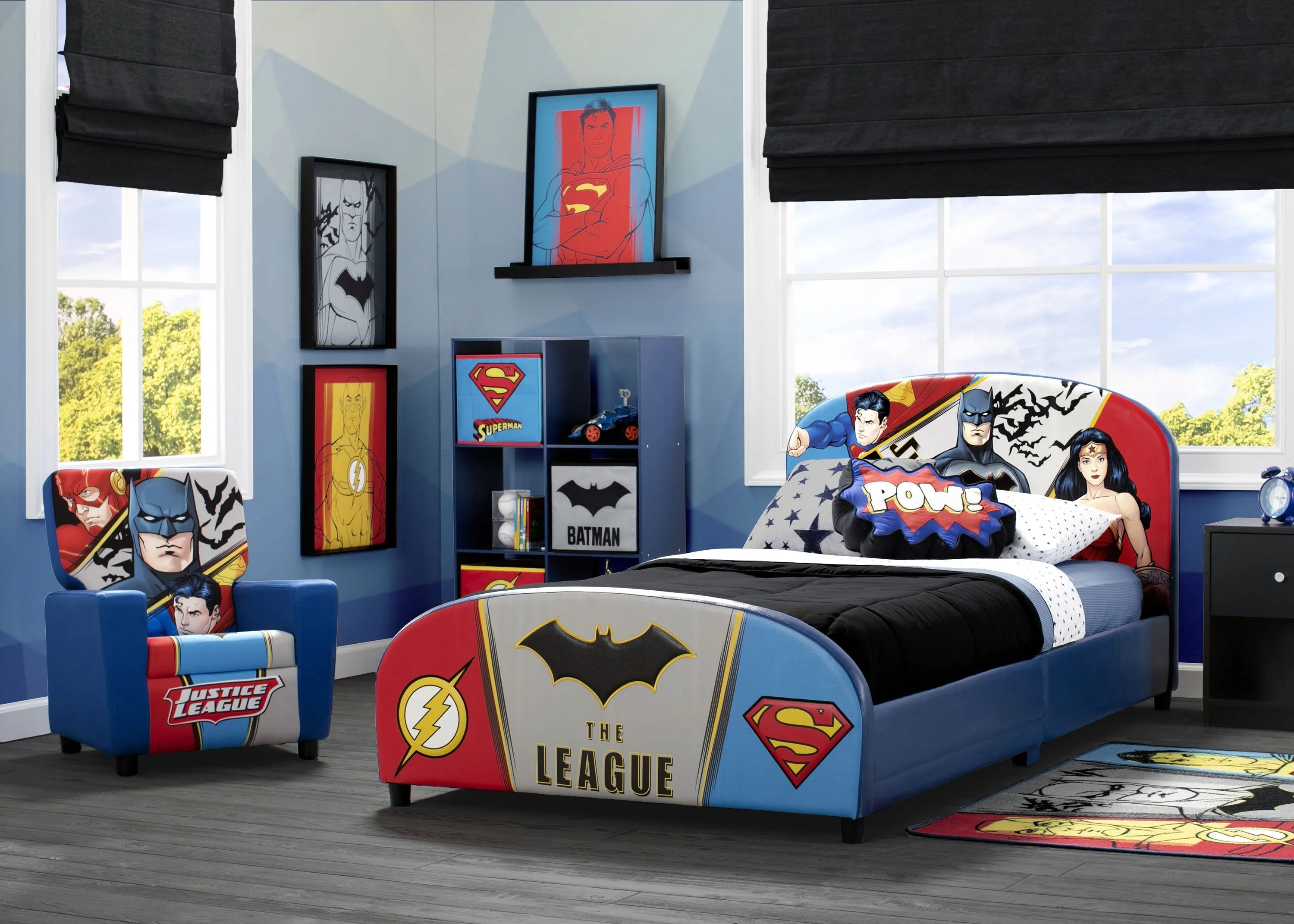 DC Comics Justice League Upholstered Twin Bed