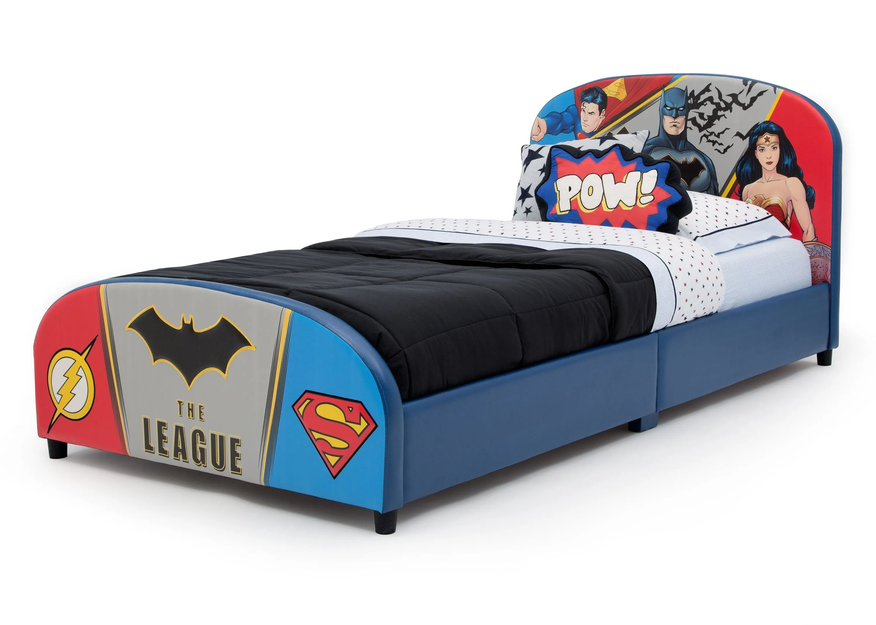 DC Comics Justice League Upholstered Twin Bed